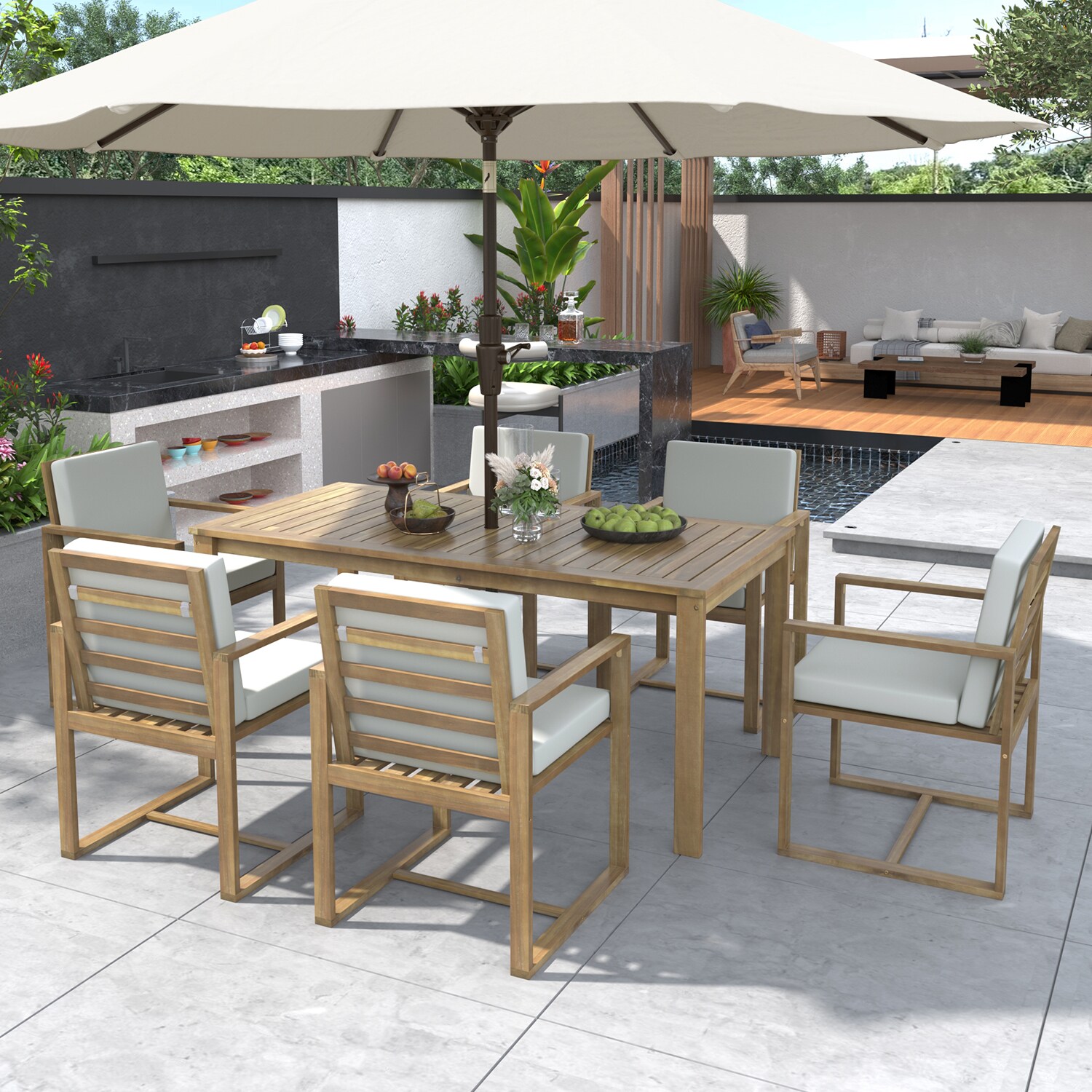 SINOFURN SYA010462WT Patio-Dining-Sets - View #11