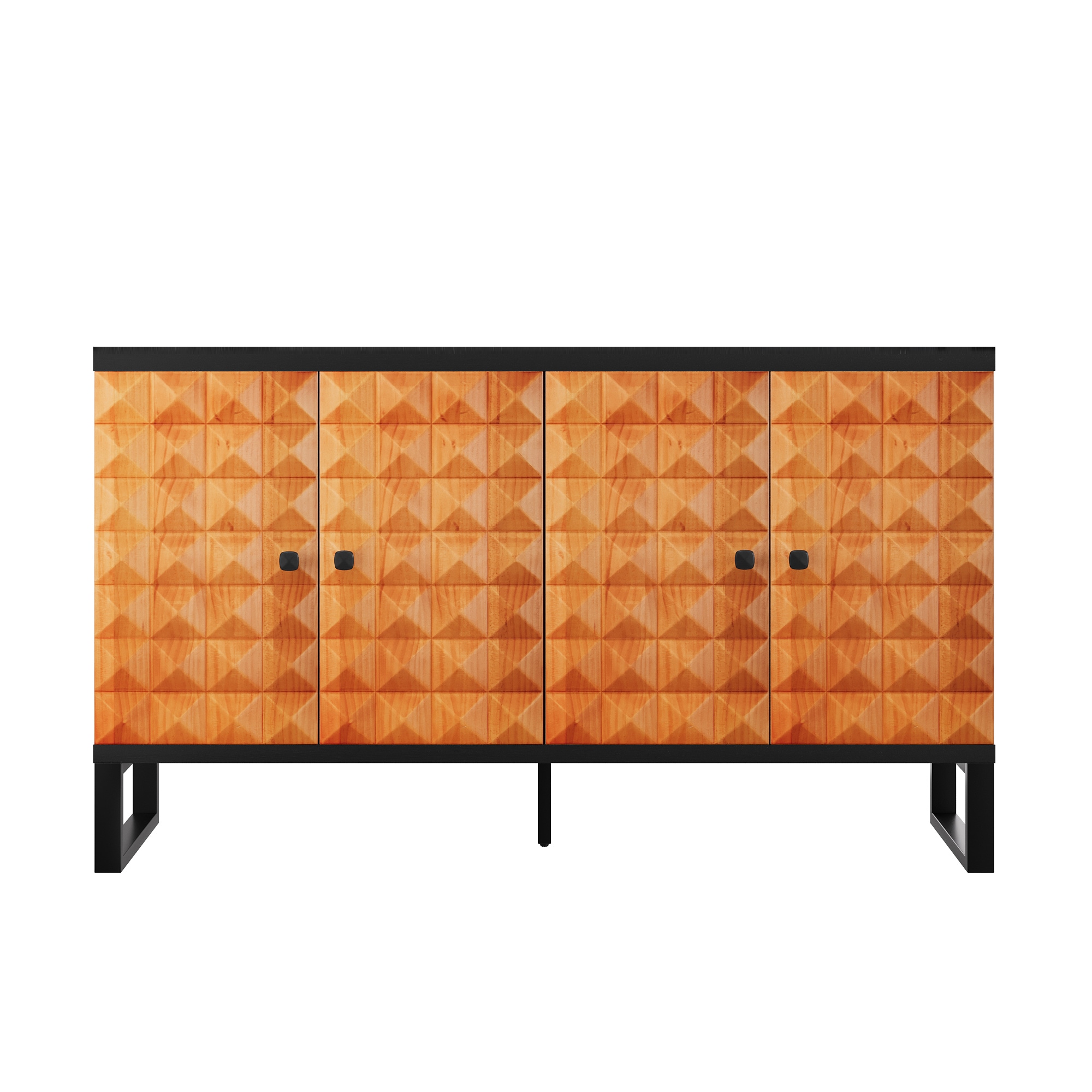 SINOFURN SYA290014YL Rustic Orange Sideboard