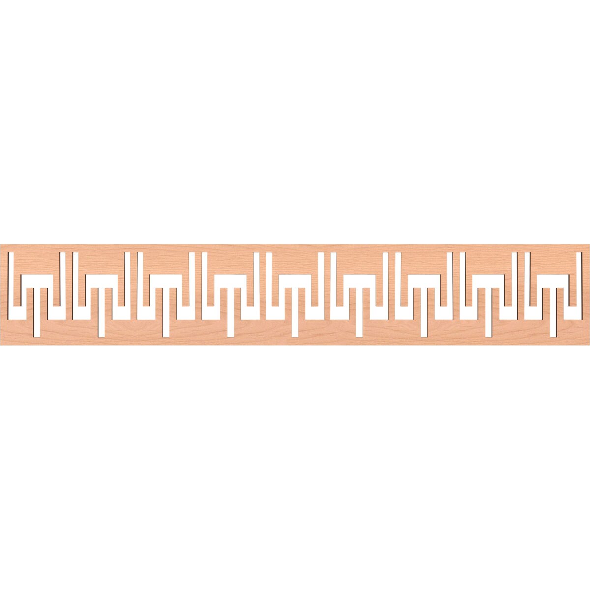 Ekena Millwork MLDA08X46VICAL Victory Fretwork Flat Trim 8-in x 3.89-ft Alder Brown Unfinished 2155890 Pierced Wall Panel Moulding