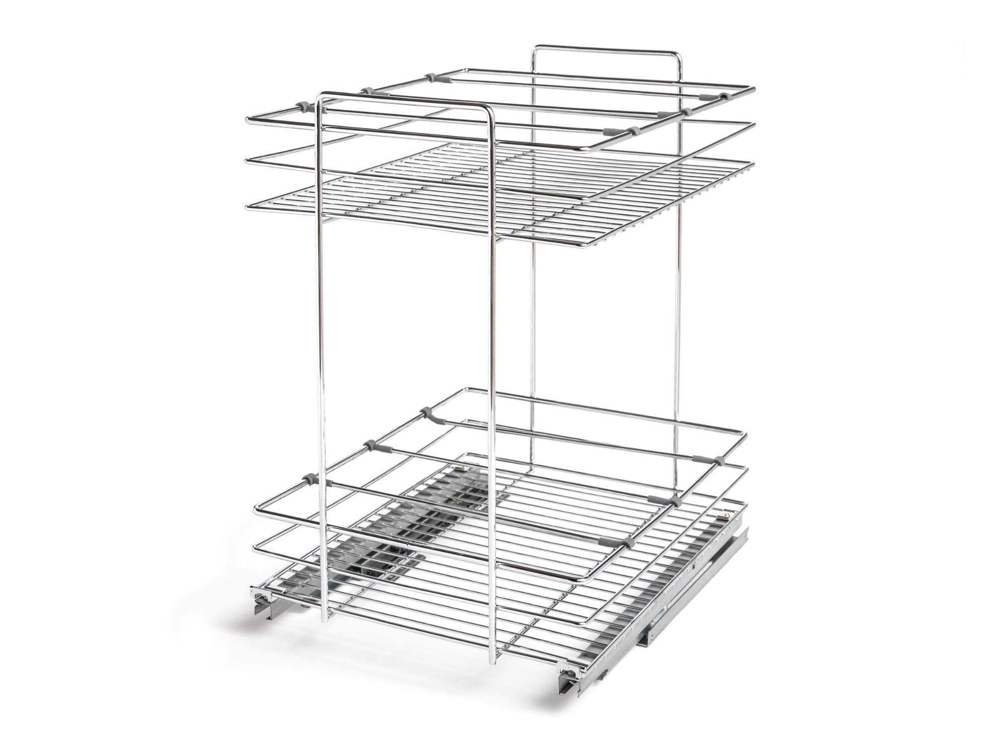 HomLux 14-in W x 16.4-in H 2-Tier Cabinet-mount Metal Soft Close