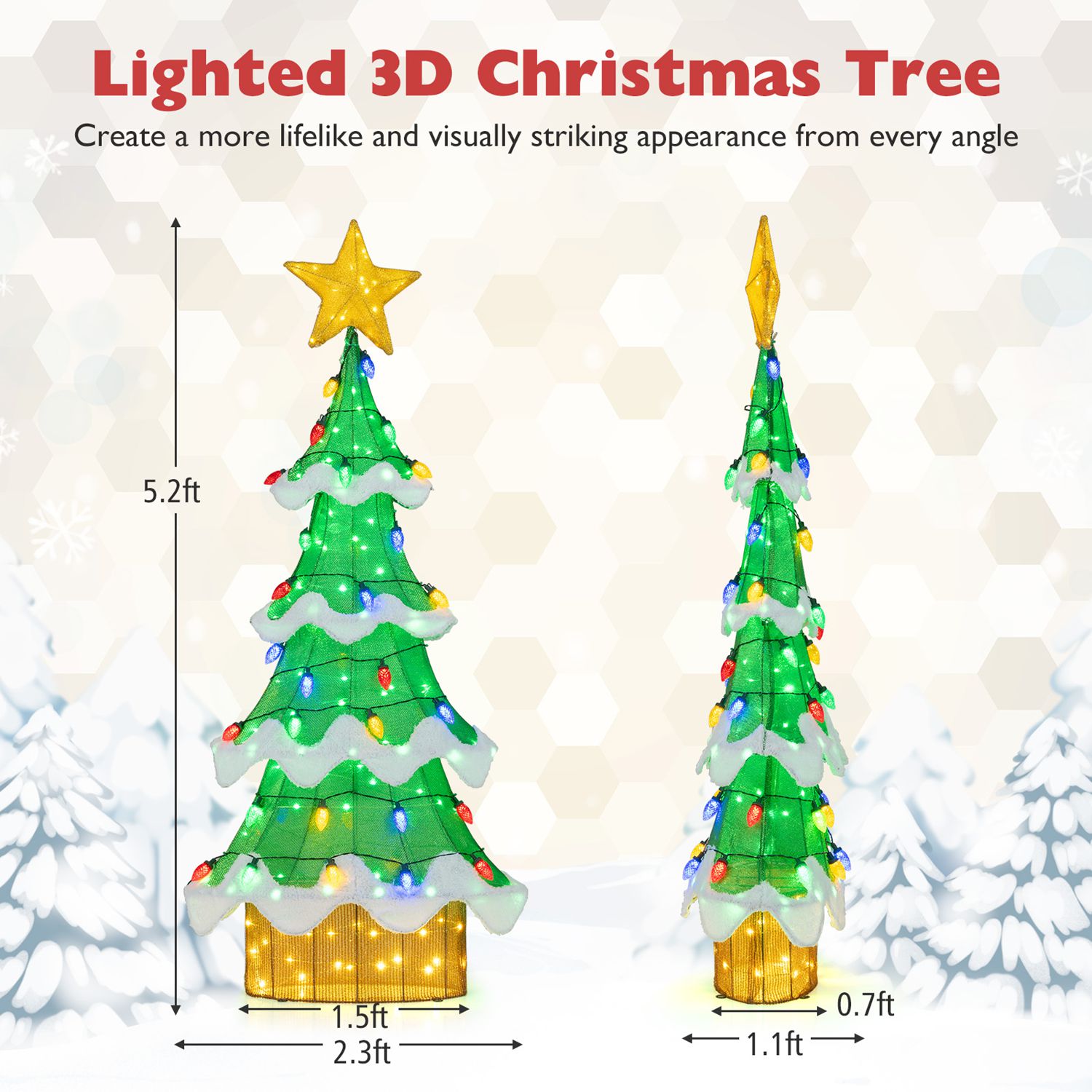 Costway CSHY003039 Artificial-Christmas-Trees - View #3