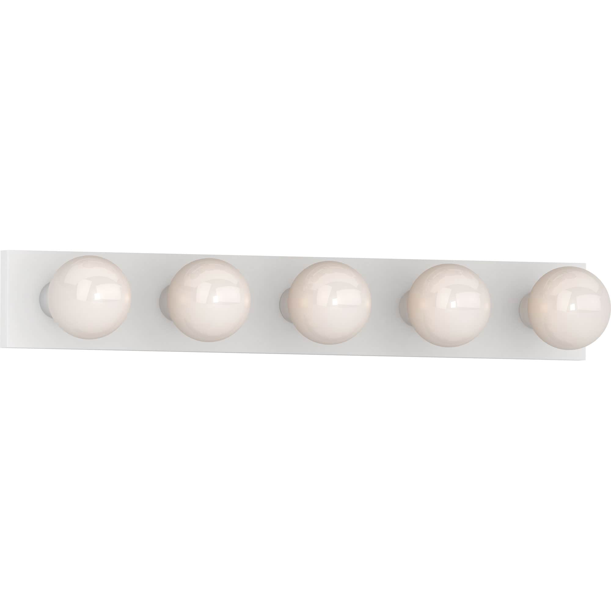 Volume Lighting V1025-6 30.0-in 5 -Light White Transitional Vanity light bar