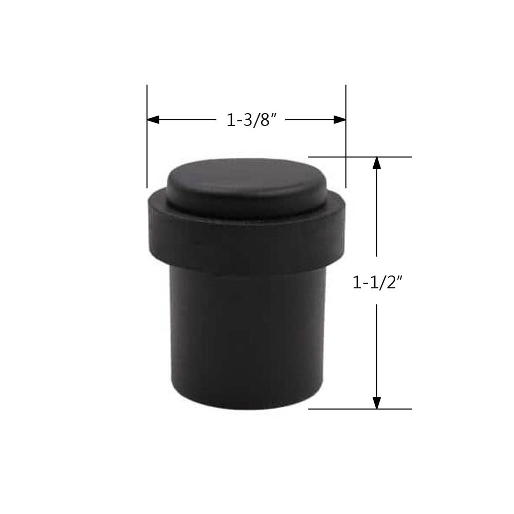 RELIABILT 1-1/2-in Black Wall Protector Door Stop 32566PKBLG at Lowes.com