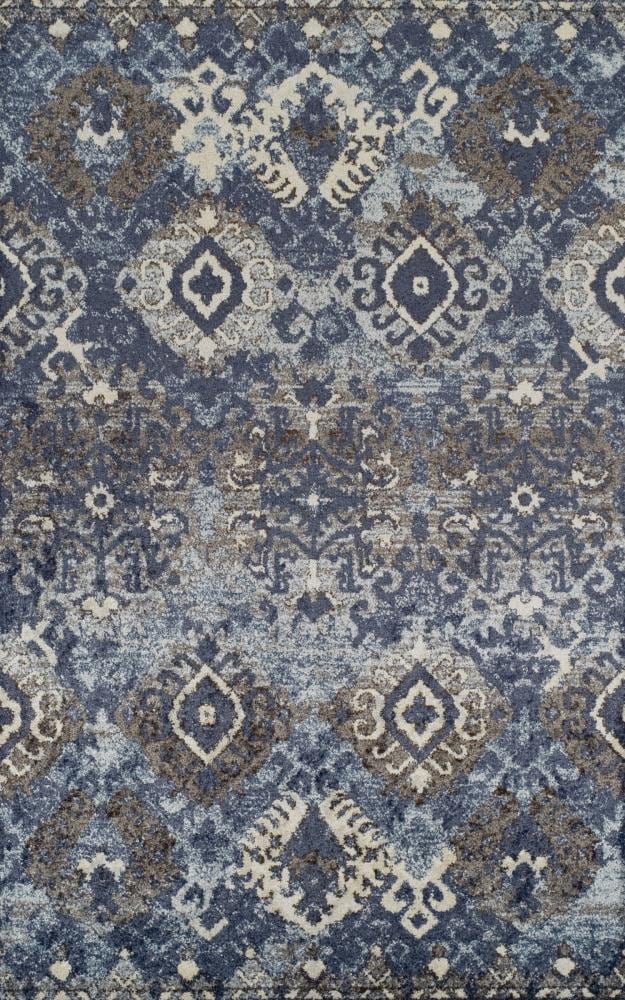 Addison Rugs OSBL31BL5X7 Blair 5 x 7 (ft) Polypropylene Blue Rectangular Indoor Ikat Southwestern Area rug