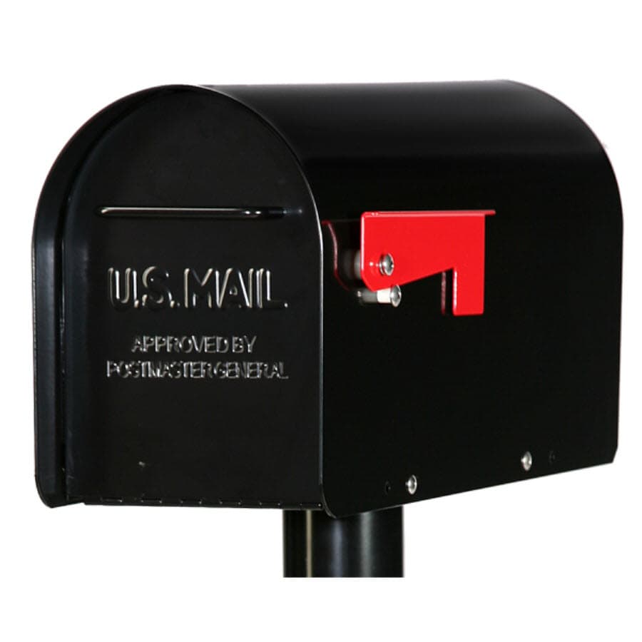 PostMaster Post Mount Black Metal Mailbox at Lowes.com