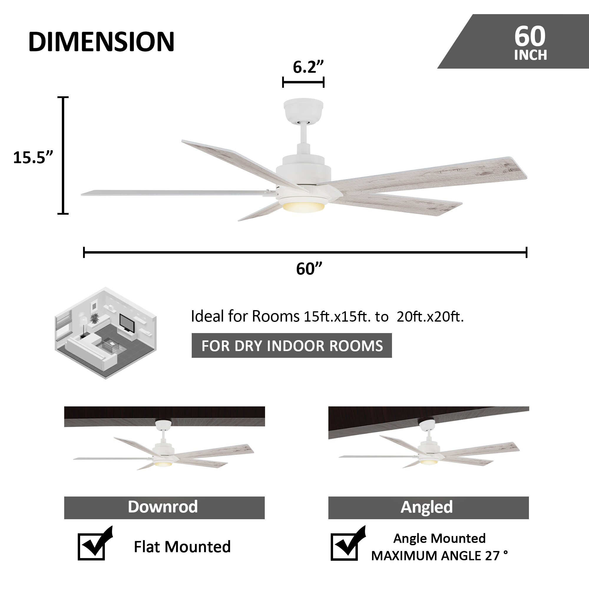 CARRO USA LCFR605J1-L11-WP-1 Ceiling-Fans - View #9