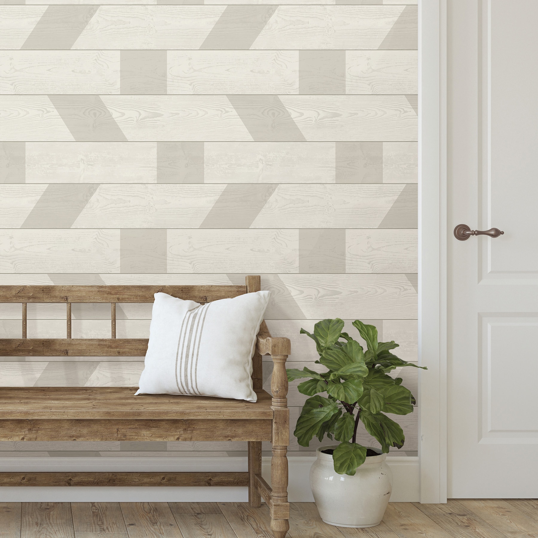 Scott Living 30.75-sq Ft Natural Vinyl Textured Geometric 3D Self ...