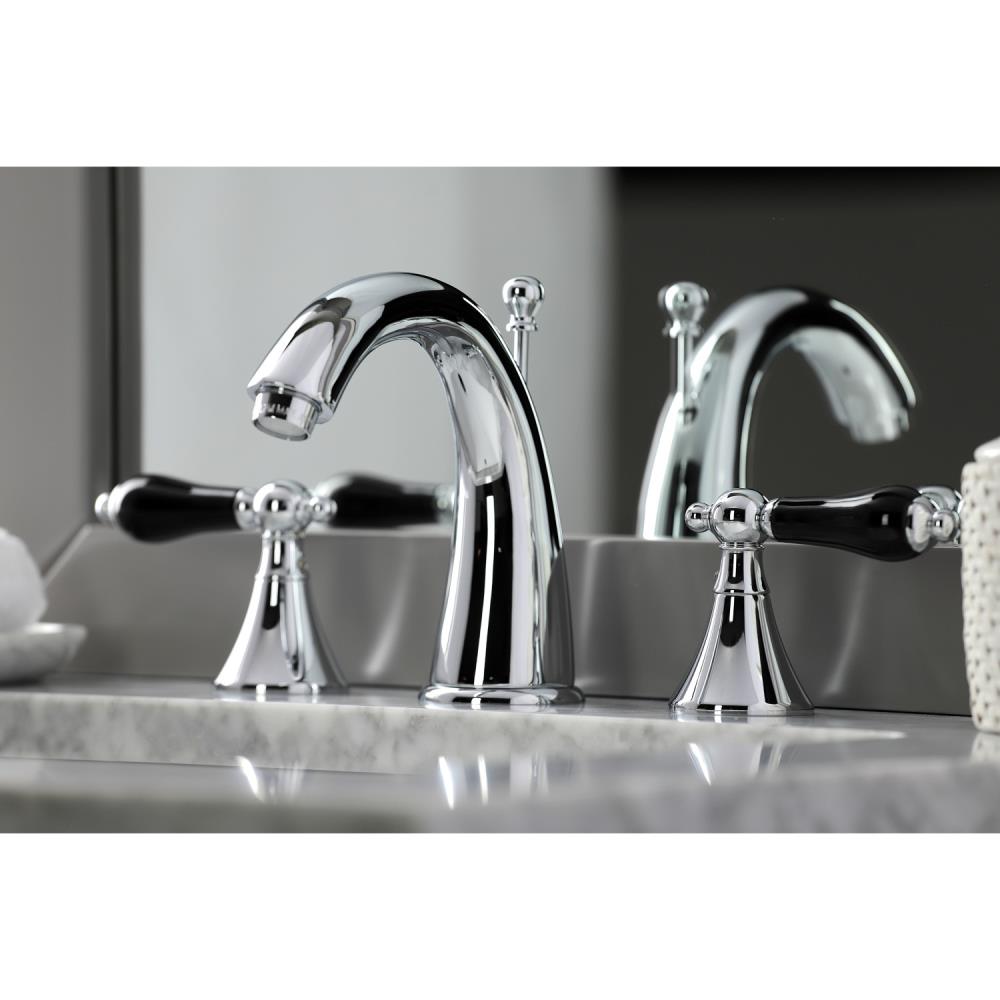 Kingston Brass Duchess Polished Chrome Widespread 2 Handle Bathroom Sink Faucet With Drain At 5284