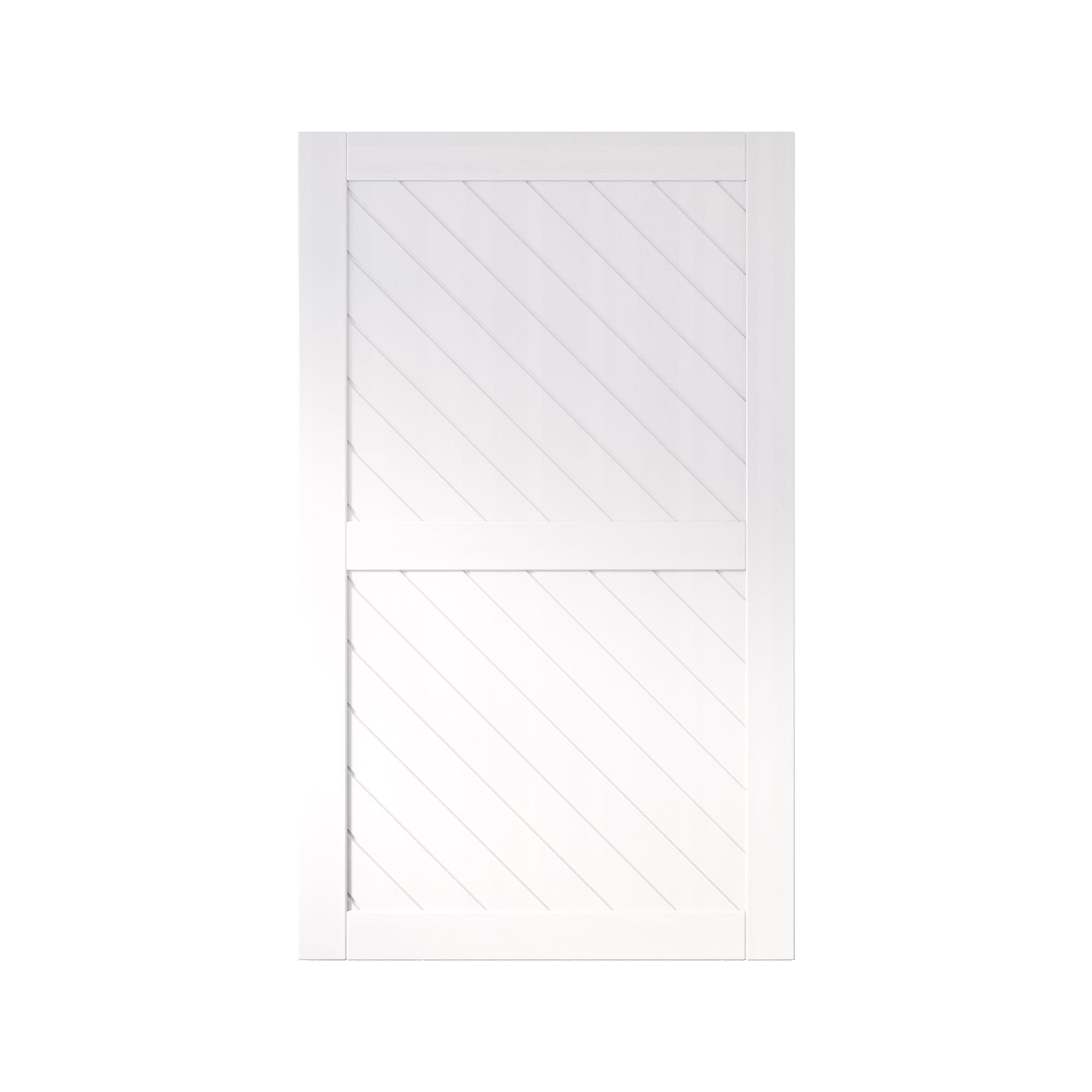 HOMACER XT2-4280-WH 42-in x 80-in White Prefinished Non-standard Pine Wood Solid core Single Barn Door (Hardware Not Included)