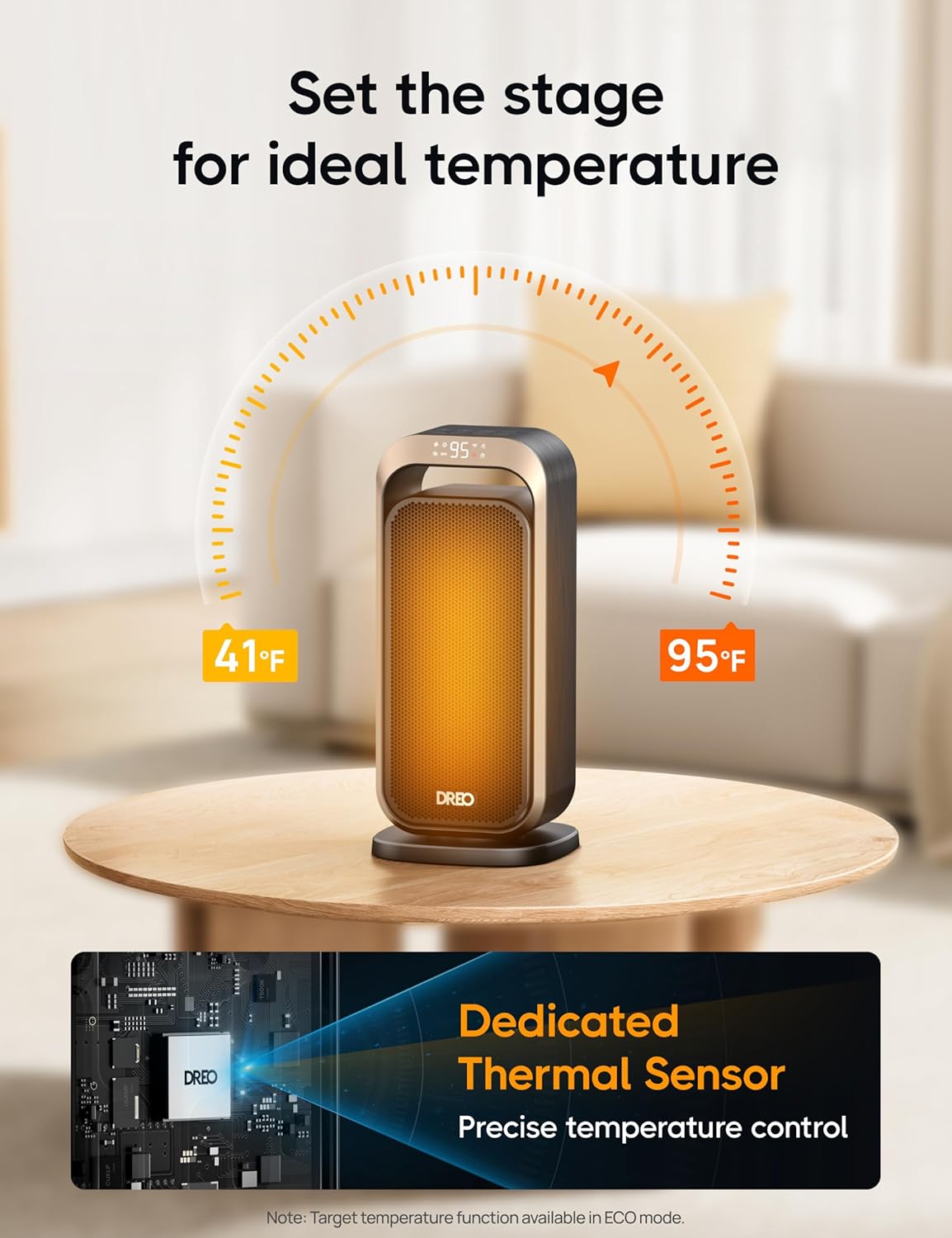 DREO DR-HSH007 GOLD Portable-Electric-Heat - View #7