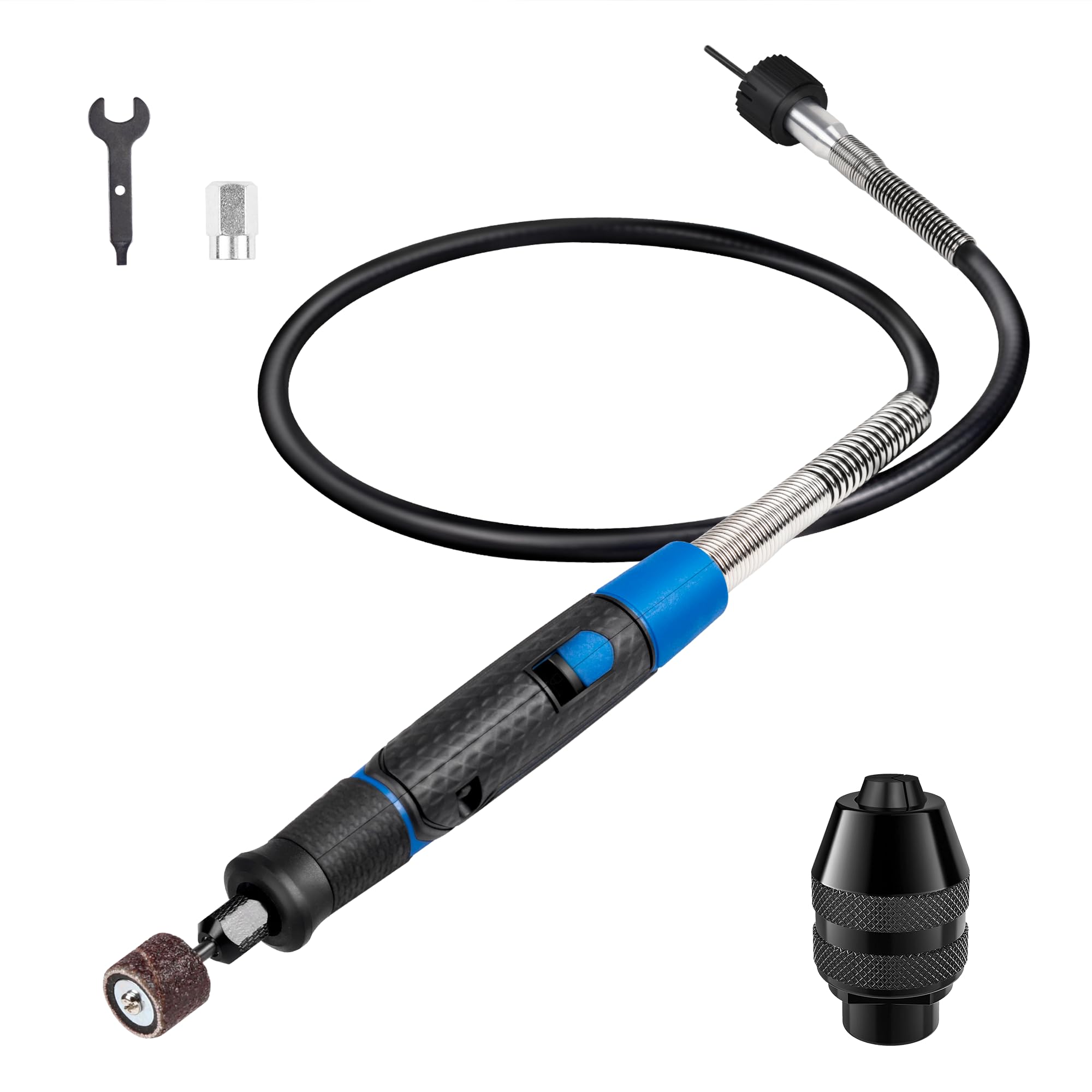 DYRCJ  Flex Shaft Rotary Tool Attachment with Comfort Grip and 36 inch Long Cable for Metal Engraving Wood Carving Jewelry Polishing and Cleaning