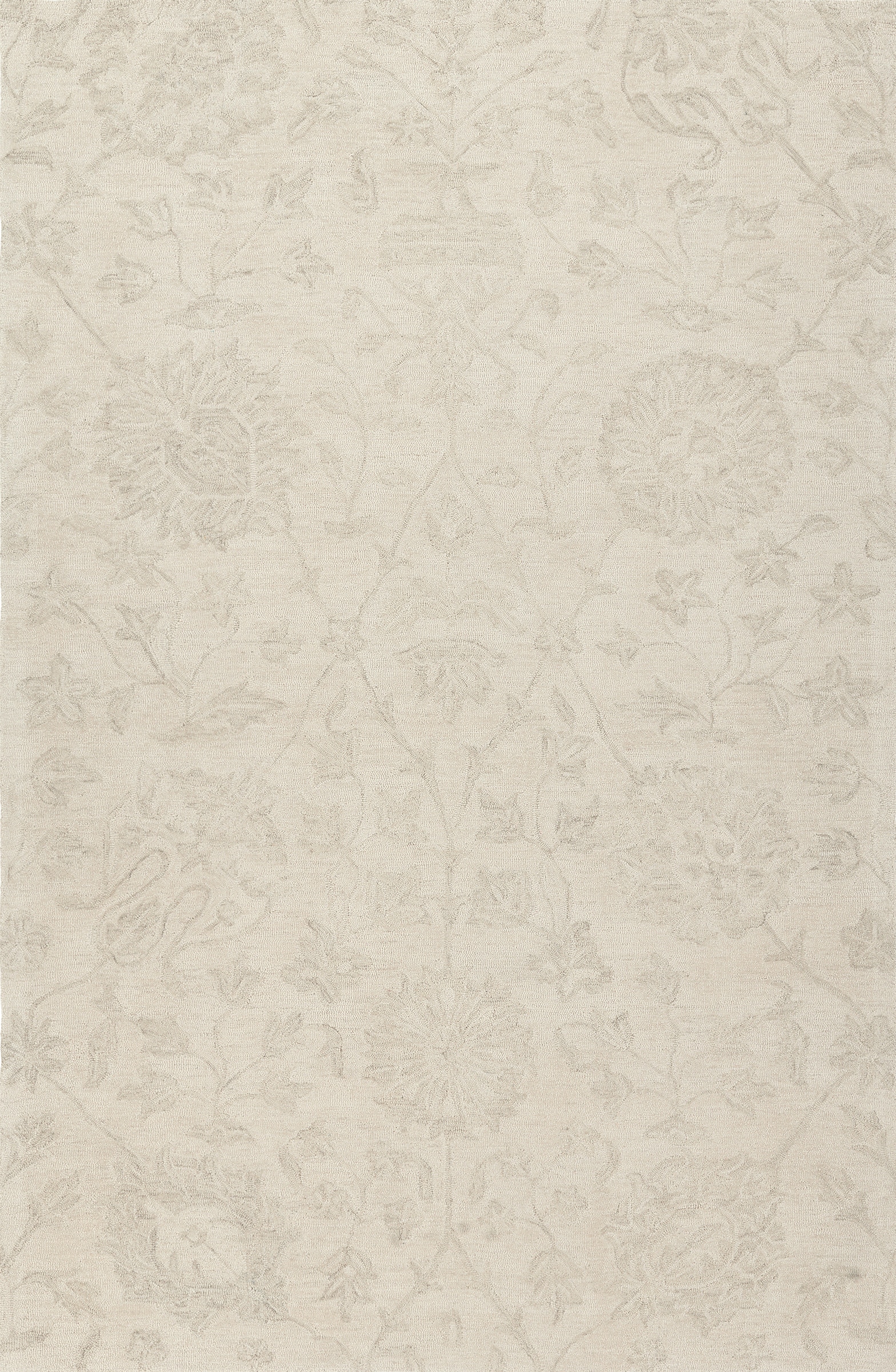 Addison Rugs AHA32PL4X6 Harlow 4 x 6 (ft) Tufted Wool Pearl Rectangular Indoor Distressed/Overdyed Vintage Area rug