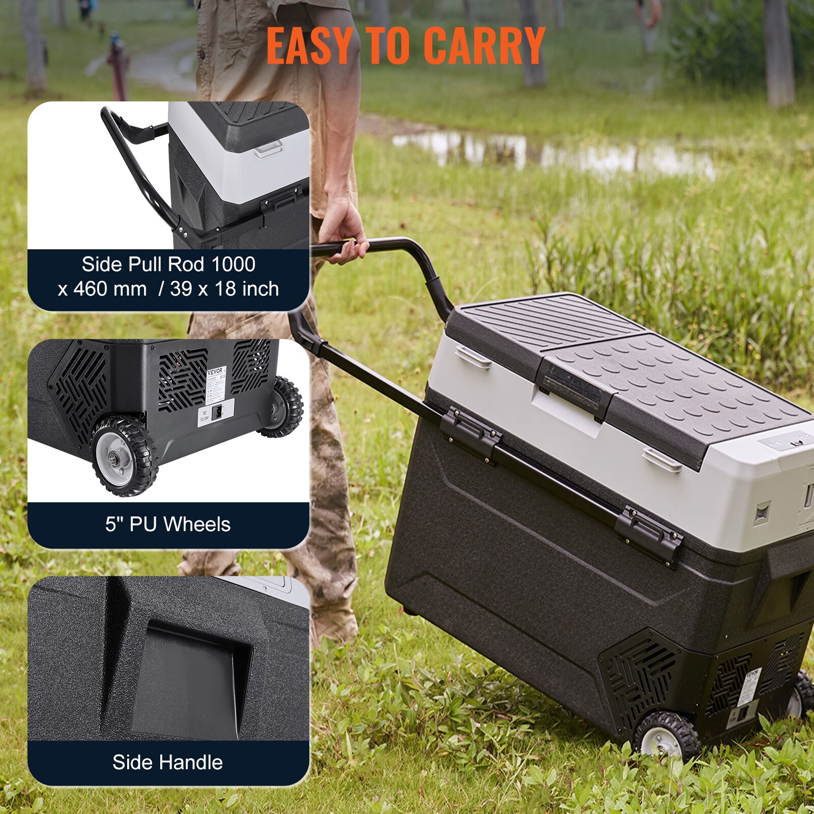 VEVOR 56 QT. Electric Cooler Portable Mini Car Fridge