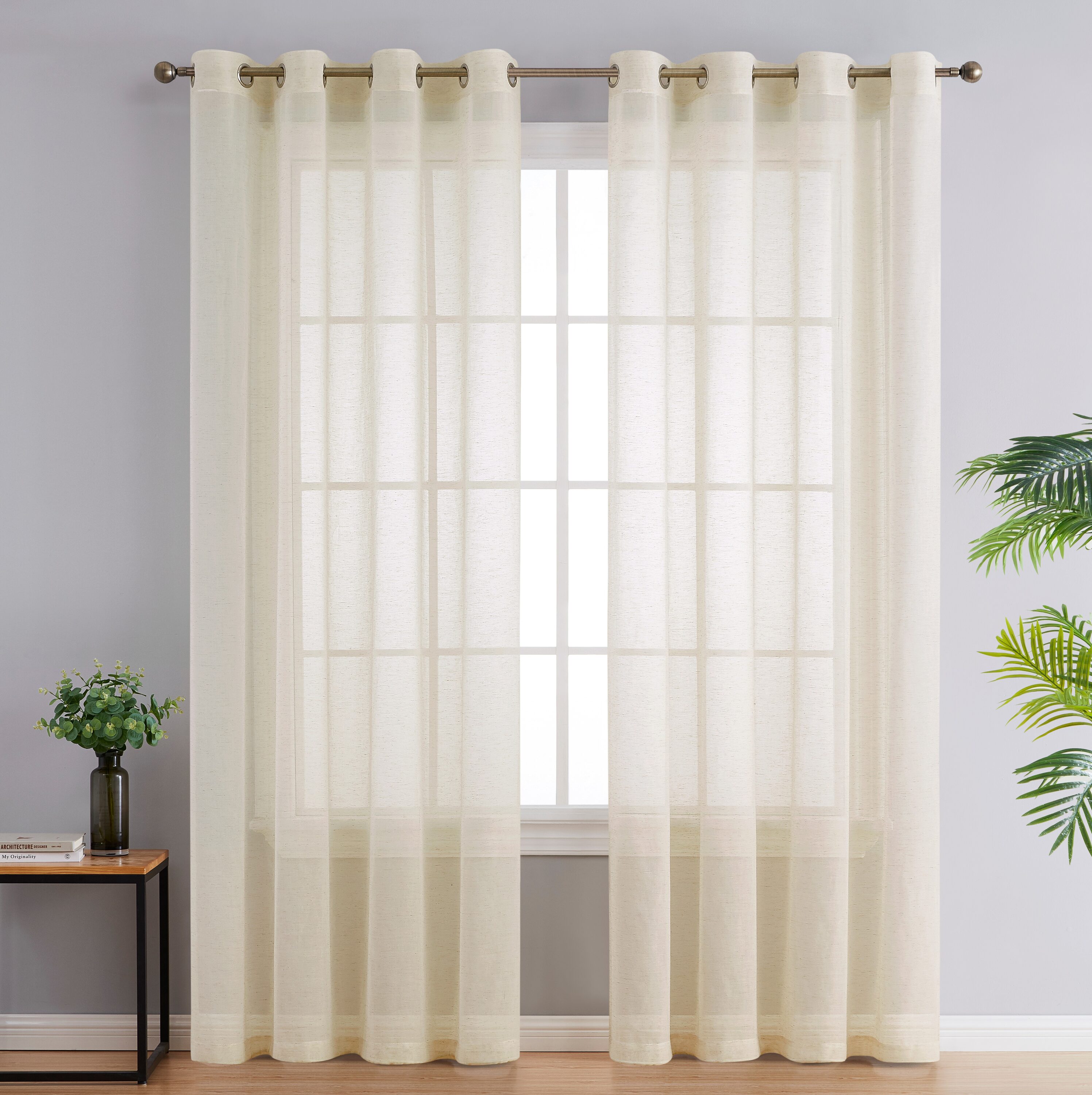 HLC.me SIERA-LN-CREAM96 curtains - View #2