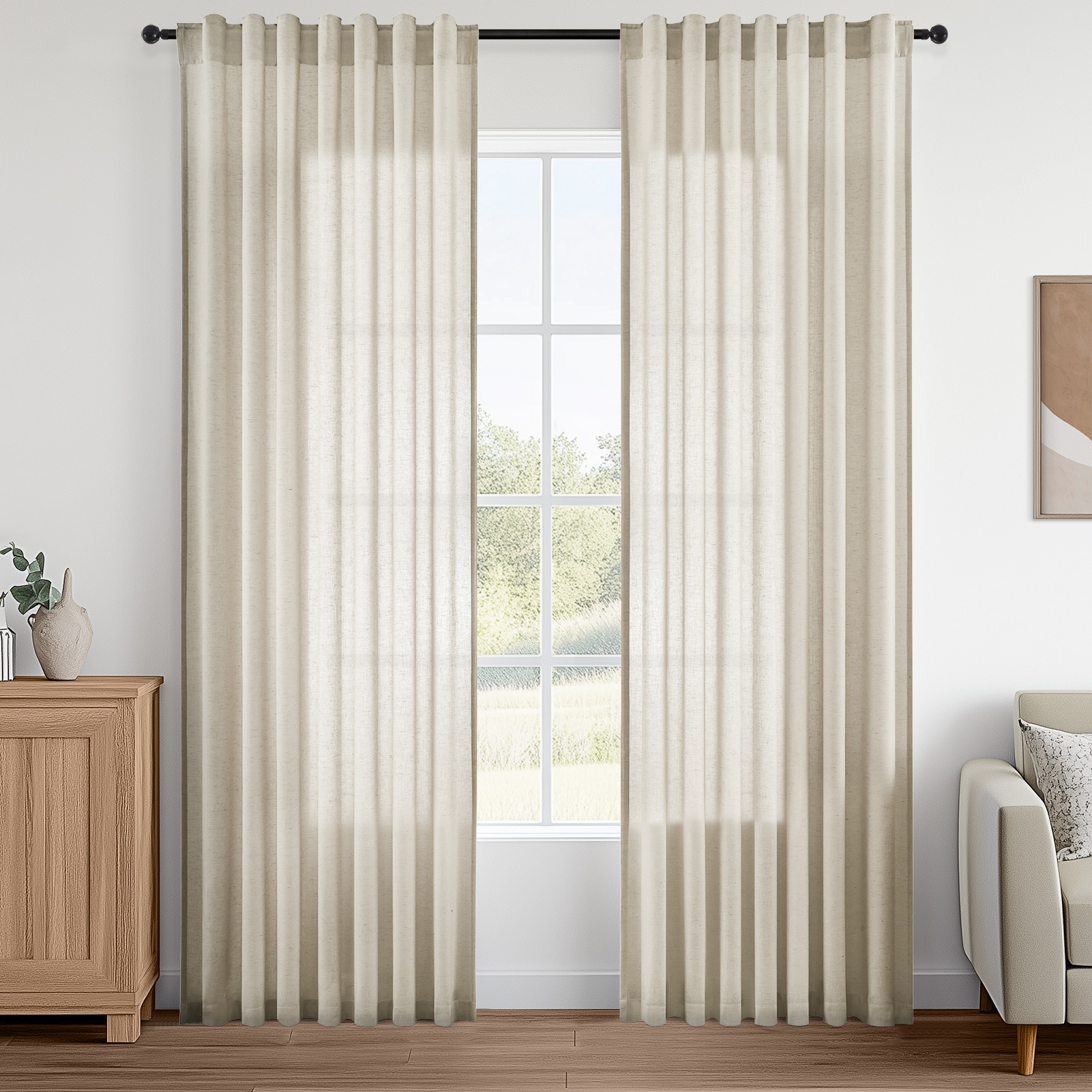 Topfinel 217RB OATMEAL 52X108 curtains - View #6