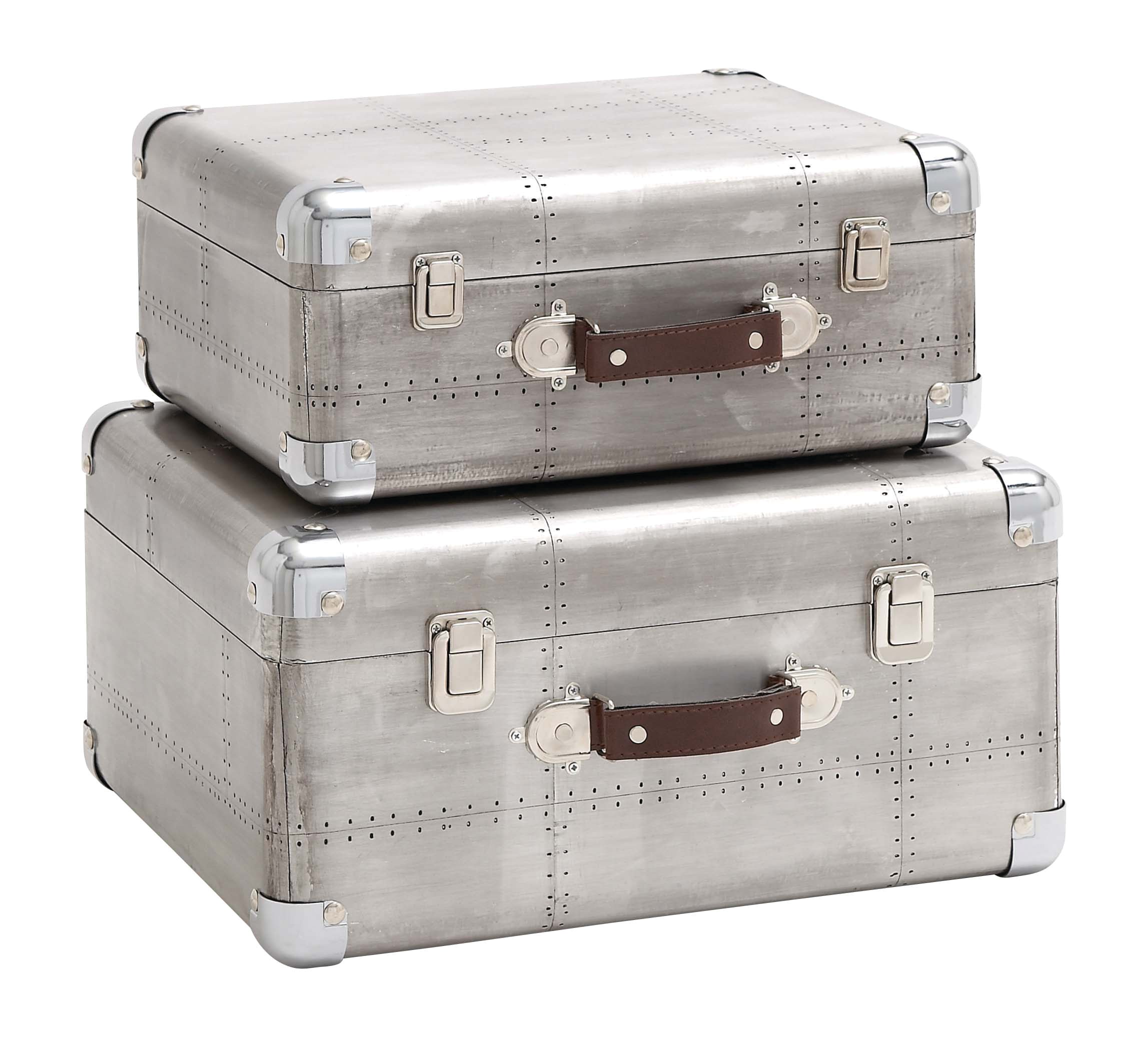 Grayson Lane 50250 2 -Pack Gray MDF Farmhouse Decorative box