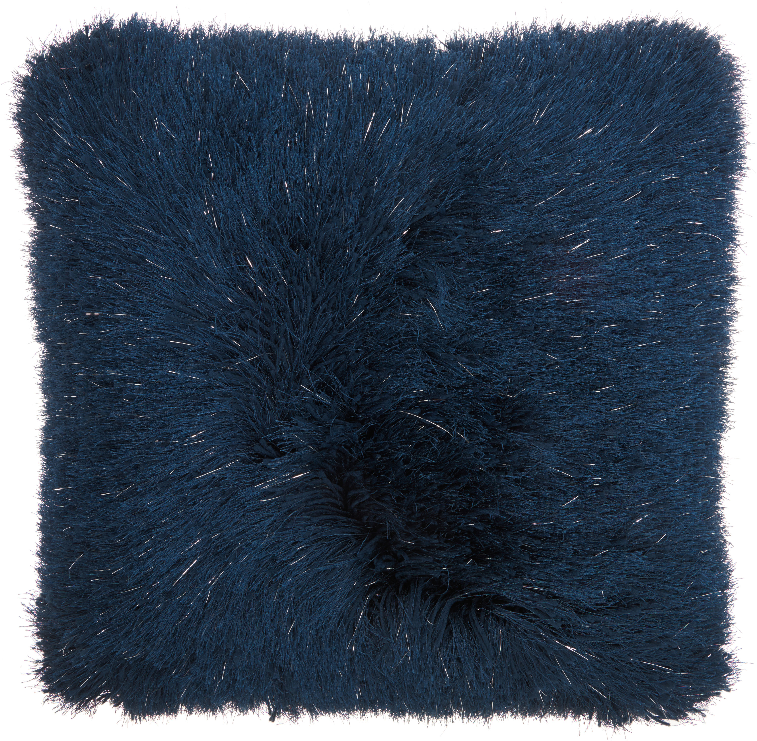 Mina Victory 798019061395 Shag 20-in x 20-in Navy Square Indoor Decorative Pillow