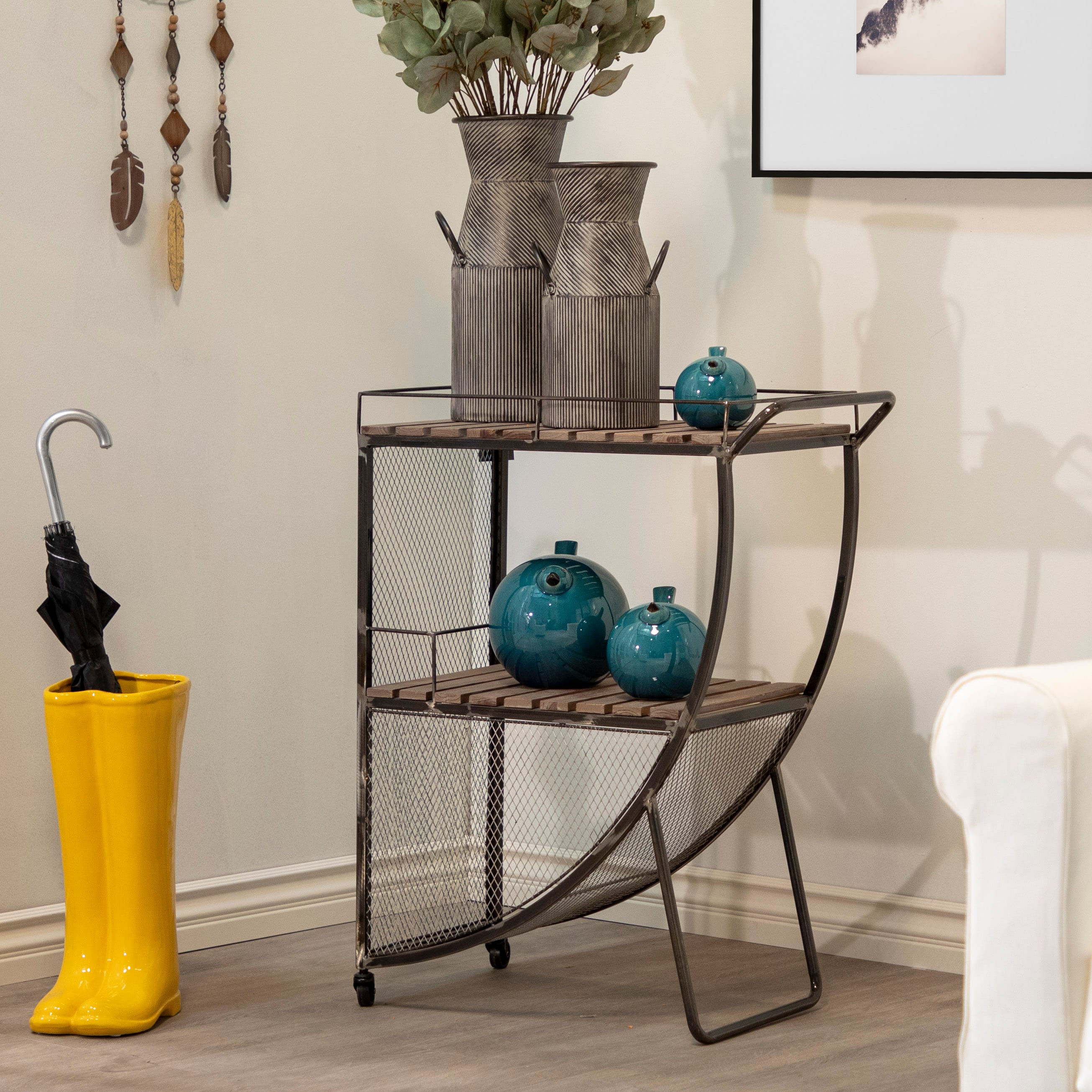 Sagebrook Home 14733-01 Black Iron Modern Decorative Jar
