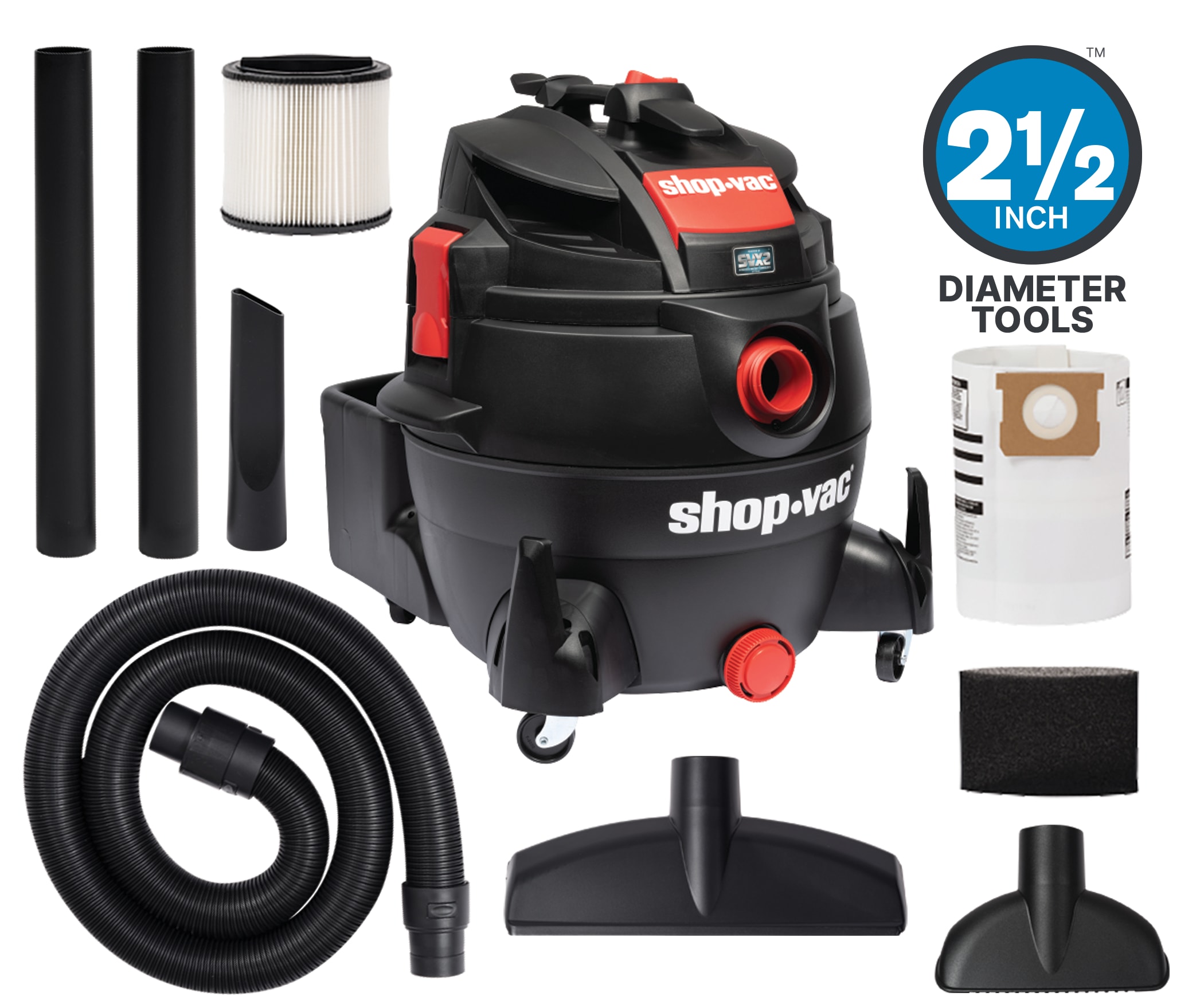 16-Gallons 6.5-HP Corded Shop Vacuum with Accessories Included | - Shop-Vac 5801611