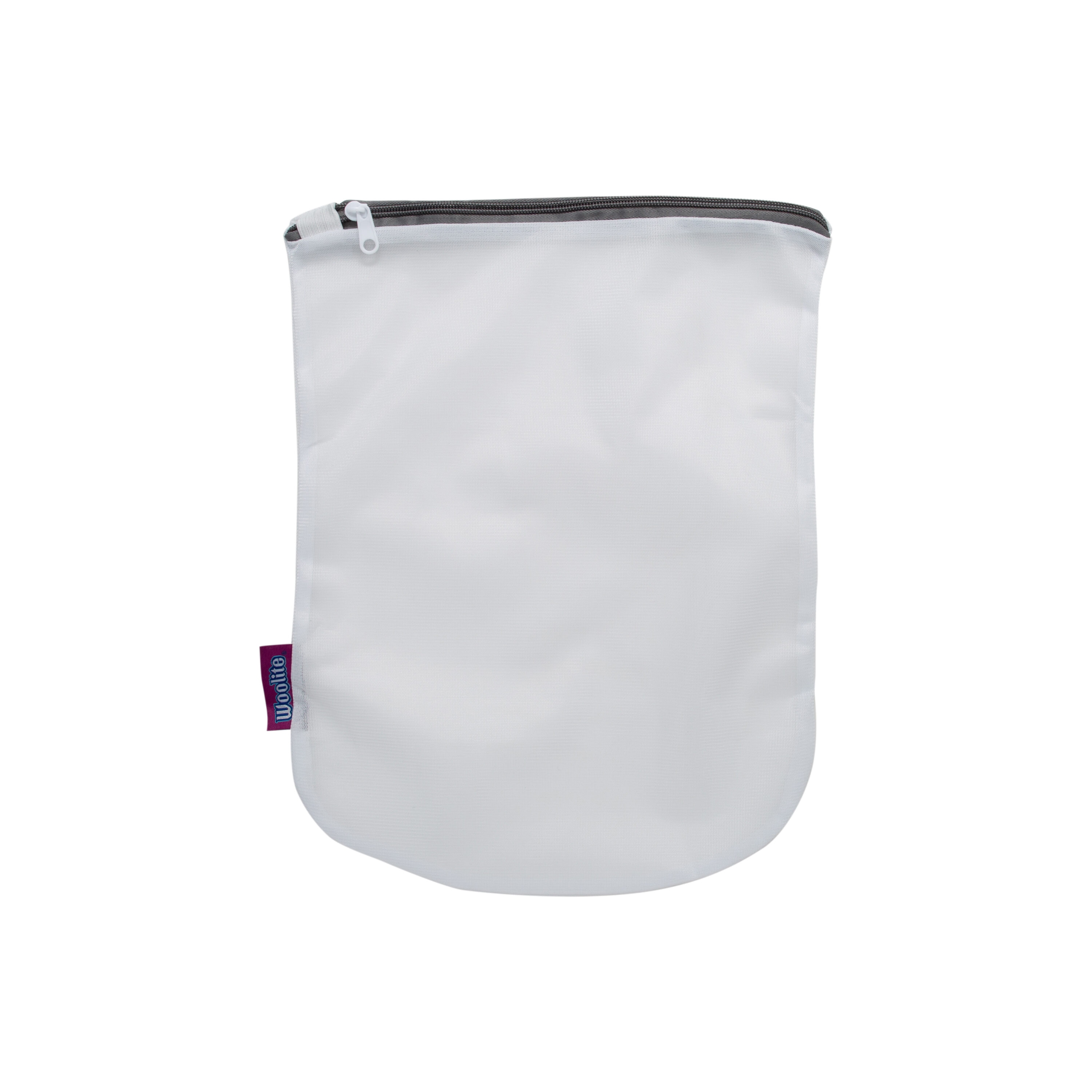 Woolite Synthetic Mesh Laundry Bag with Lid, White, Collapsible, 1