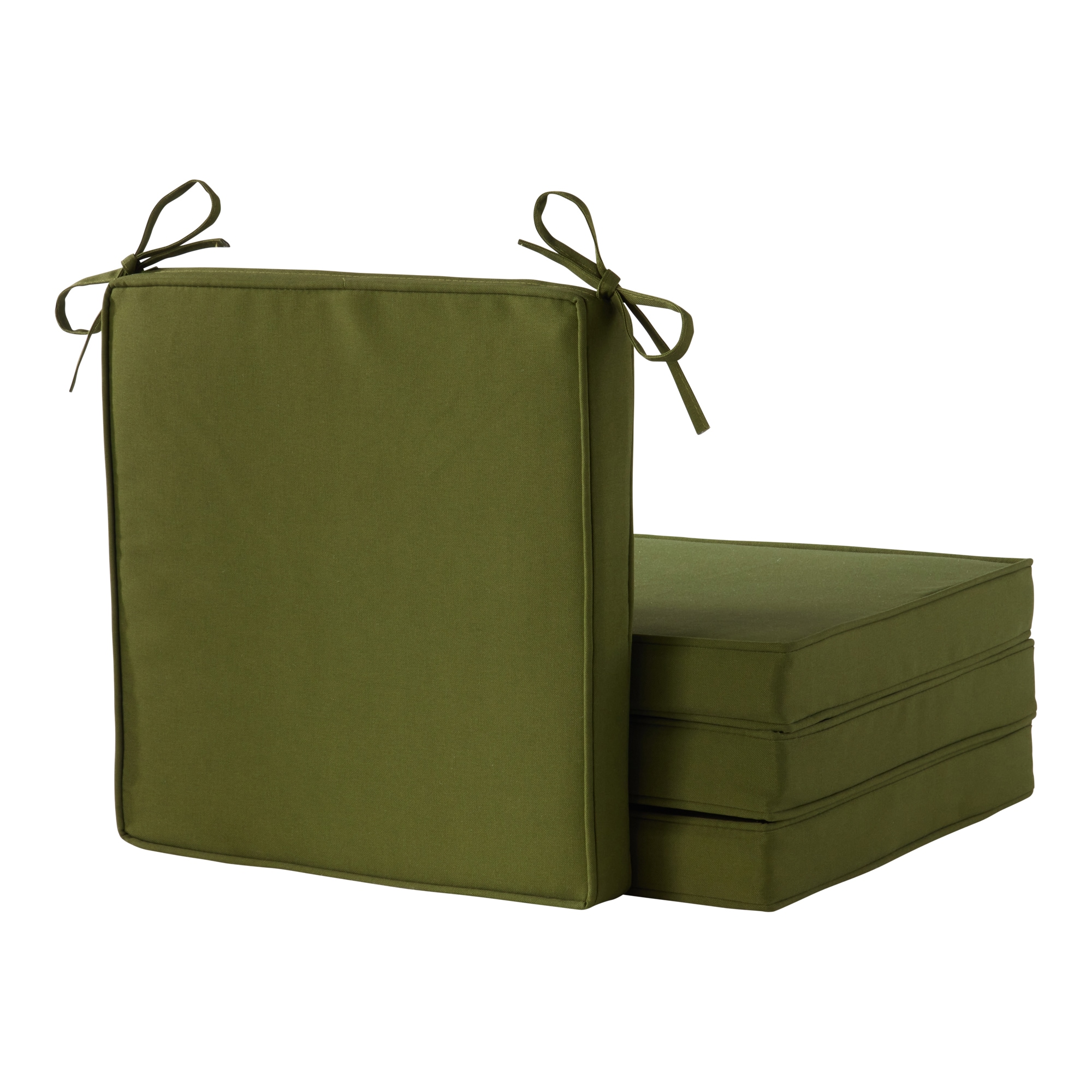 Greendale Home Fashions OP2100S4-HUNTER 18-in x 18-in 4 -Piece Hunter Green Patio chair cushion