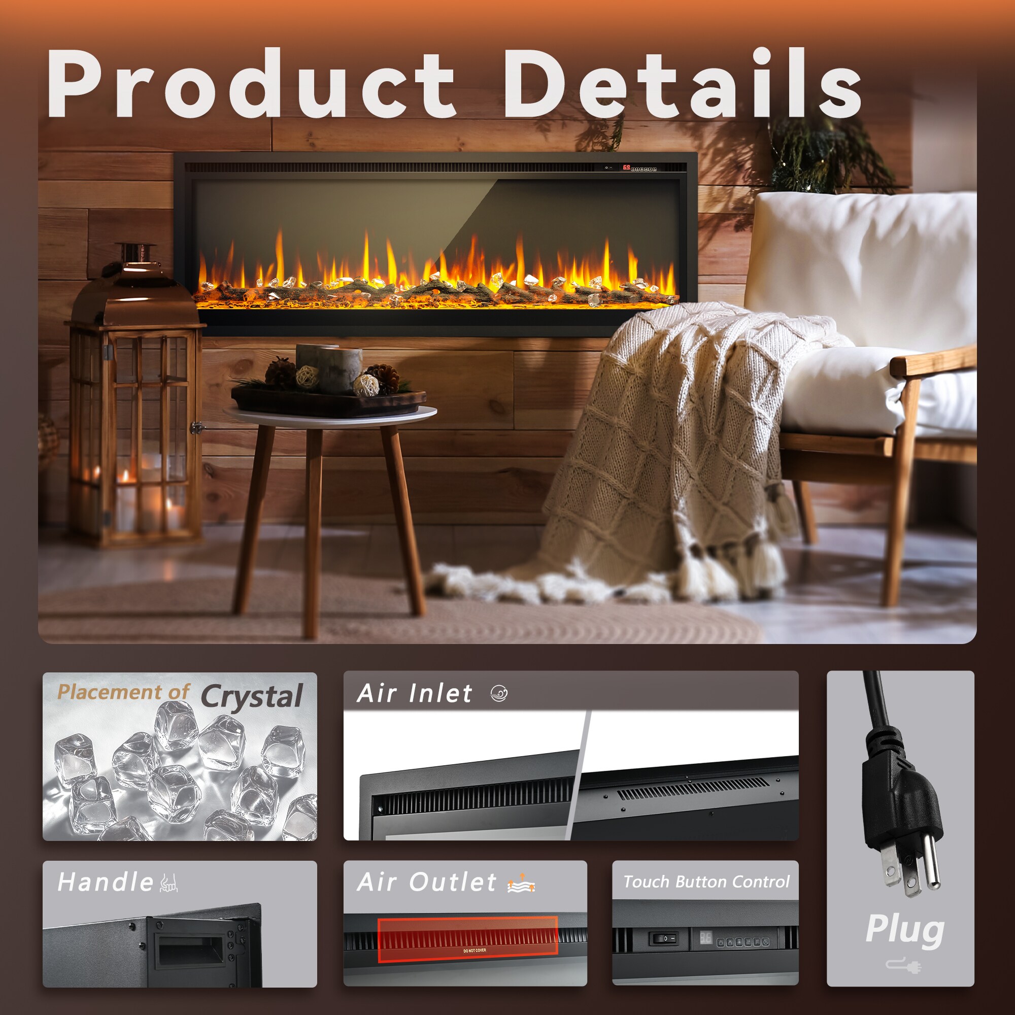 SIMZLIFE EF-50-S-LWS Electric-Fireplaces - View #7