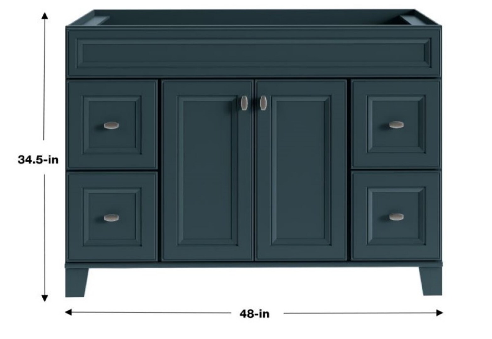 Diamond NOW Goslin 48-in Maritime Blue Bathroom Vanity Cabinet at Lowes.com