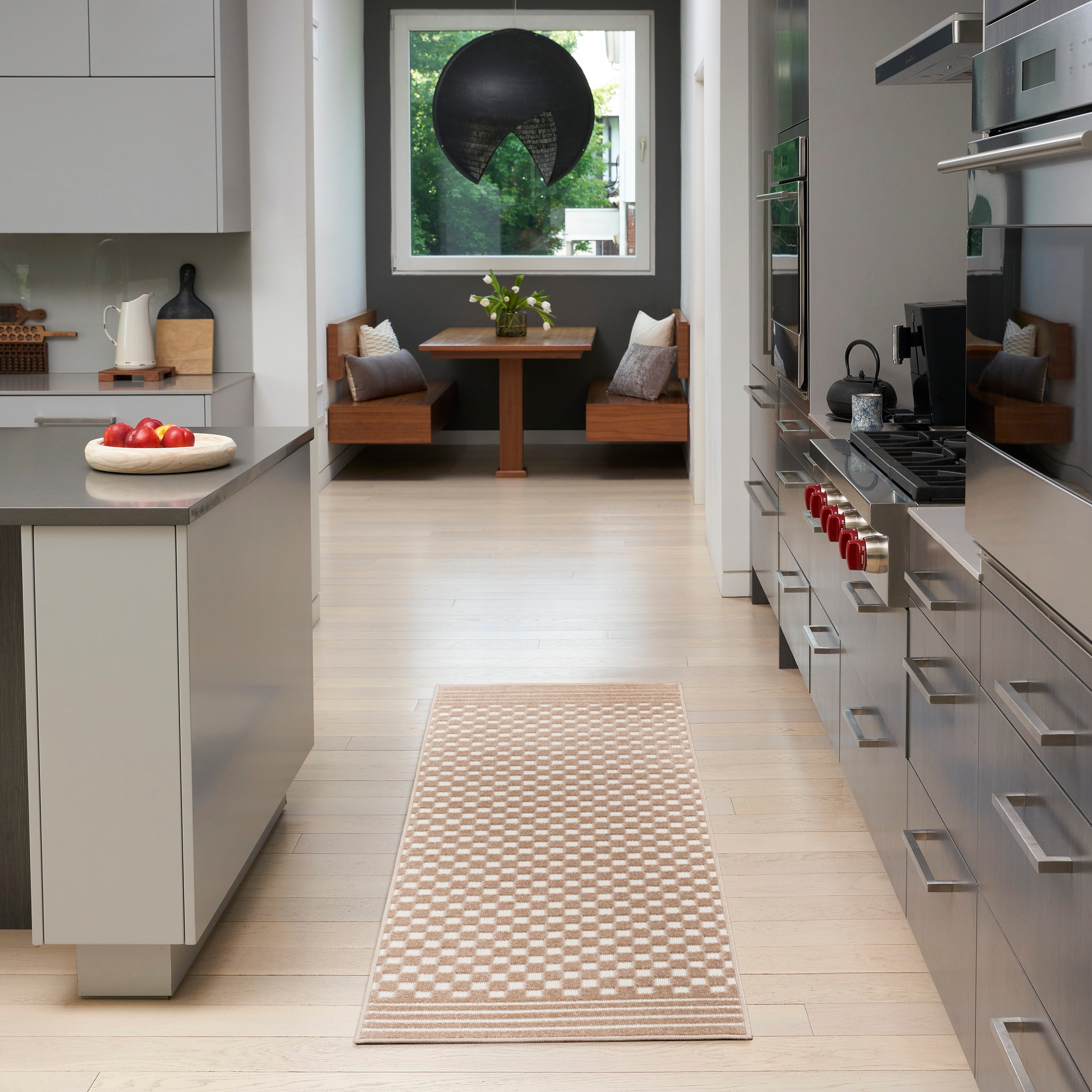 Nourison Home 099446983299 Casual 2 x 6 (ft) Polypropylene Brown Rectangular Indoor Geometric Runner rug
