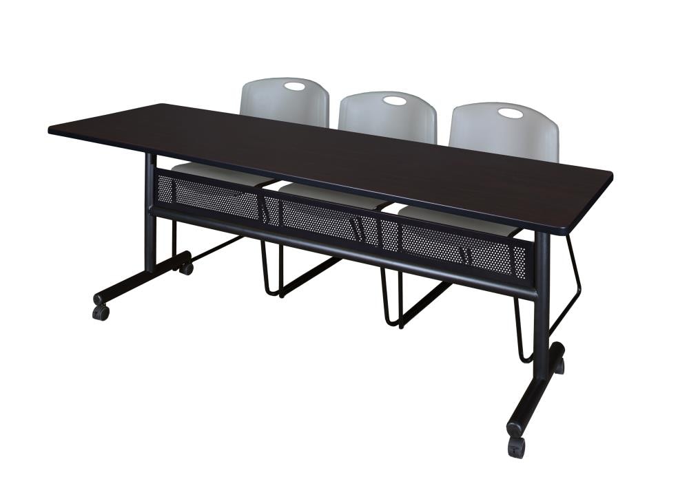 Regency MKFTM8424MW44GY Training Brown 4-Person Training Table (84-in W x 29-in H)