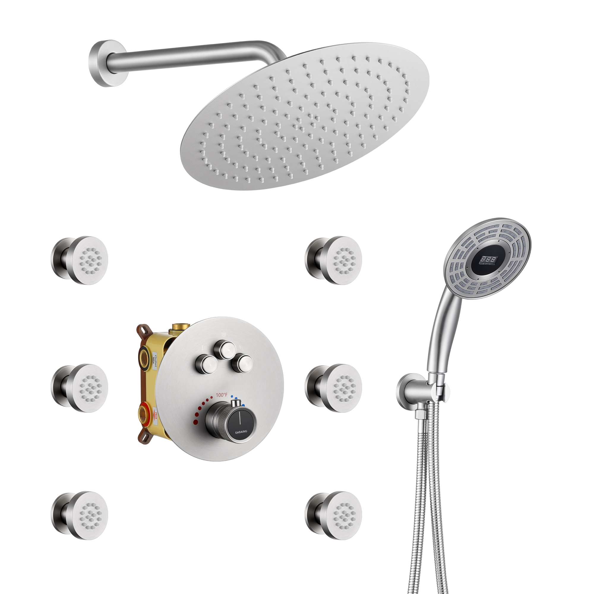 CASAINC CS6216-12BN Showerhead-Bar-Panels - View #2