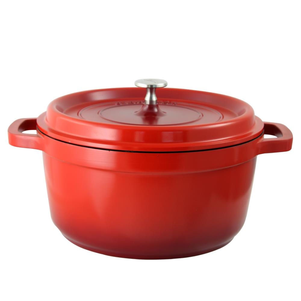 SlowCook Cast iron red oval Casserole - compatible with oven and
