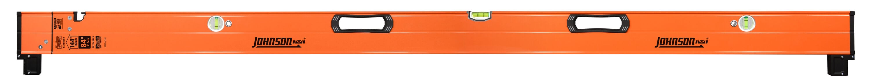 Johnson 5800-0712P Aluminum 144-in 3 Vial Extendable plate level