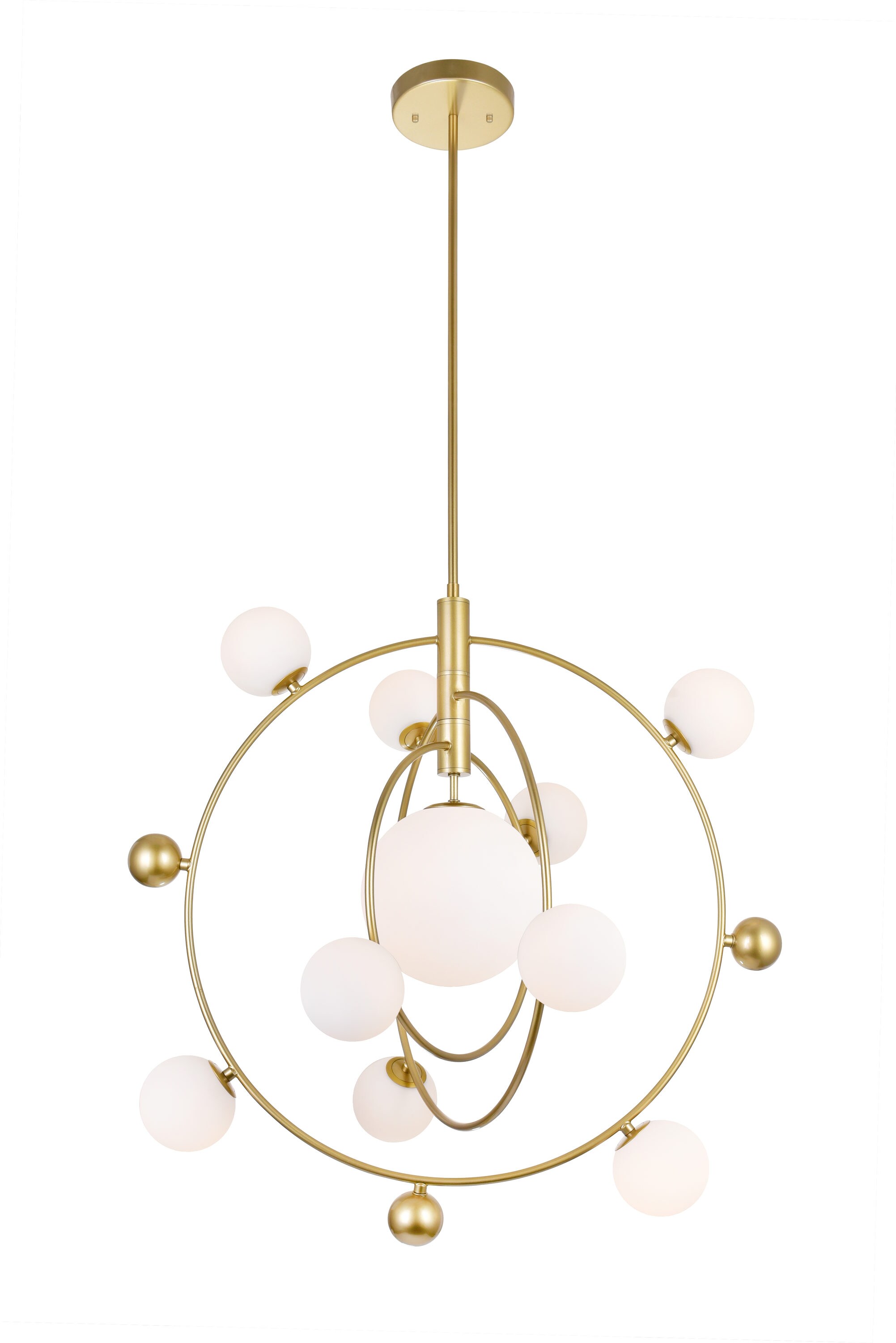 CWI Lighting 1212P28-11-169 Celeste 11-Light Medallion Gold Modern/Contemporary LED Dry Rated Chandelier