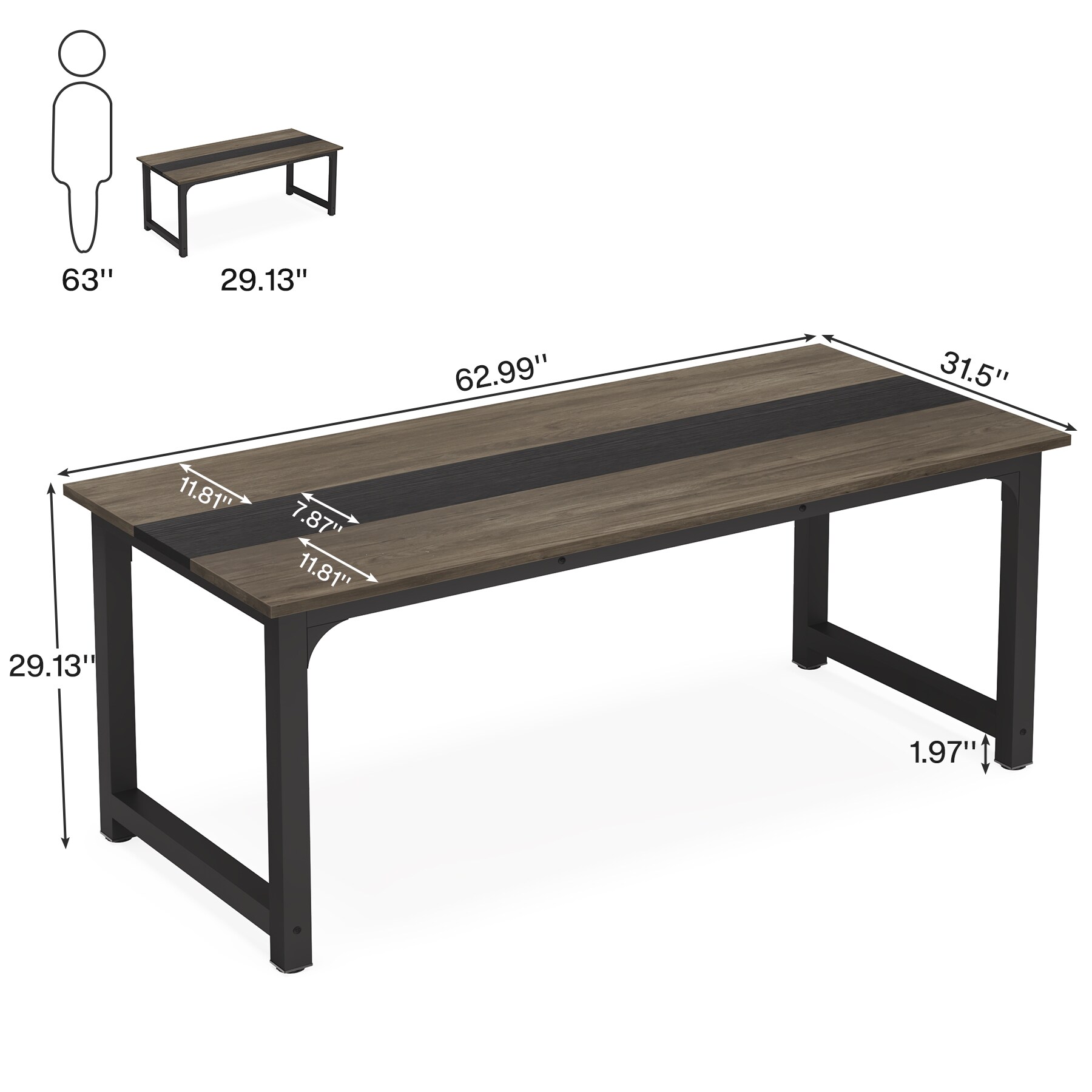 Tribesigns LWFD-U0208 Office-Tables - View #6