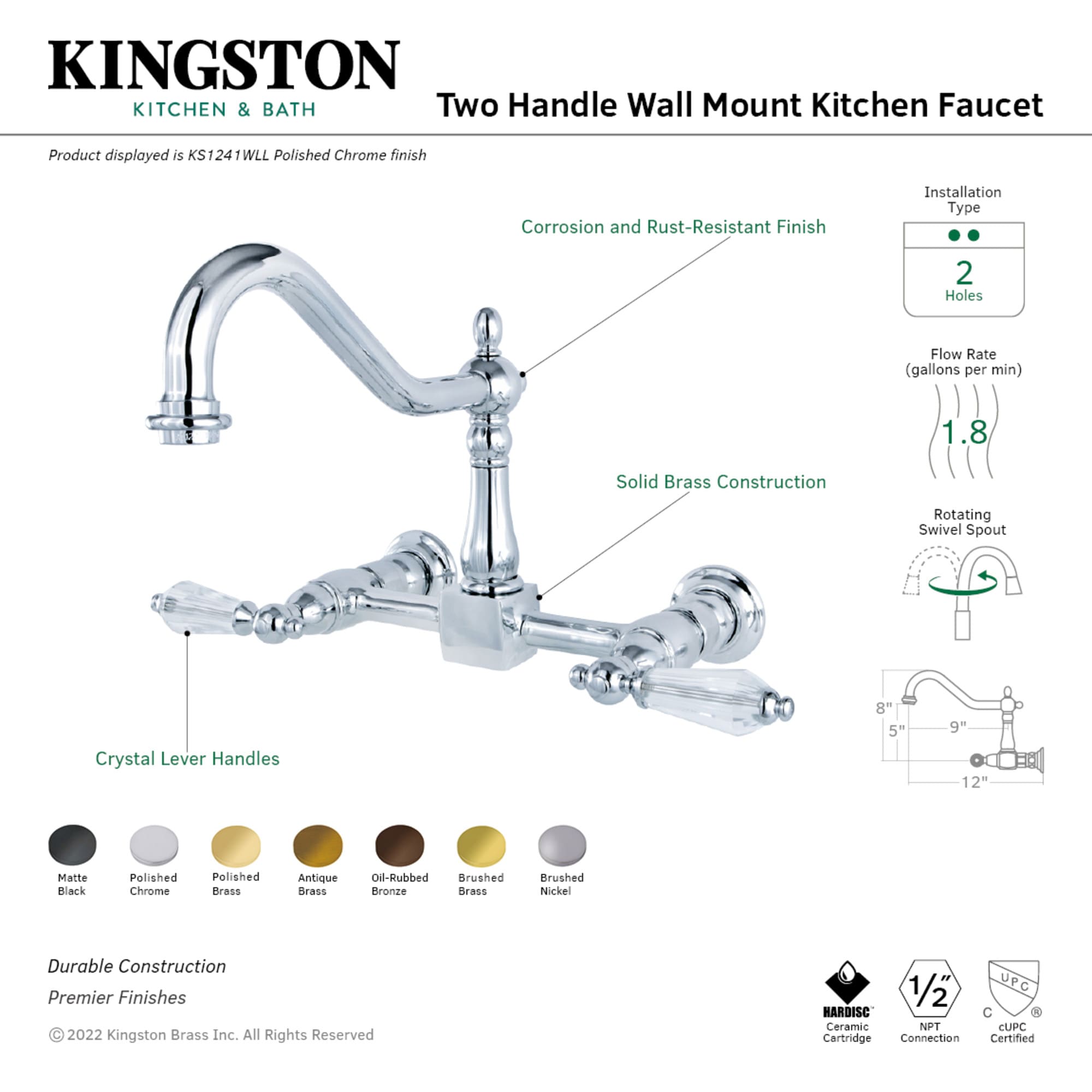 Kingston Brass WLKS1240WLL Kitchen-Faucets - View #2