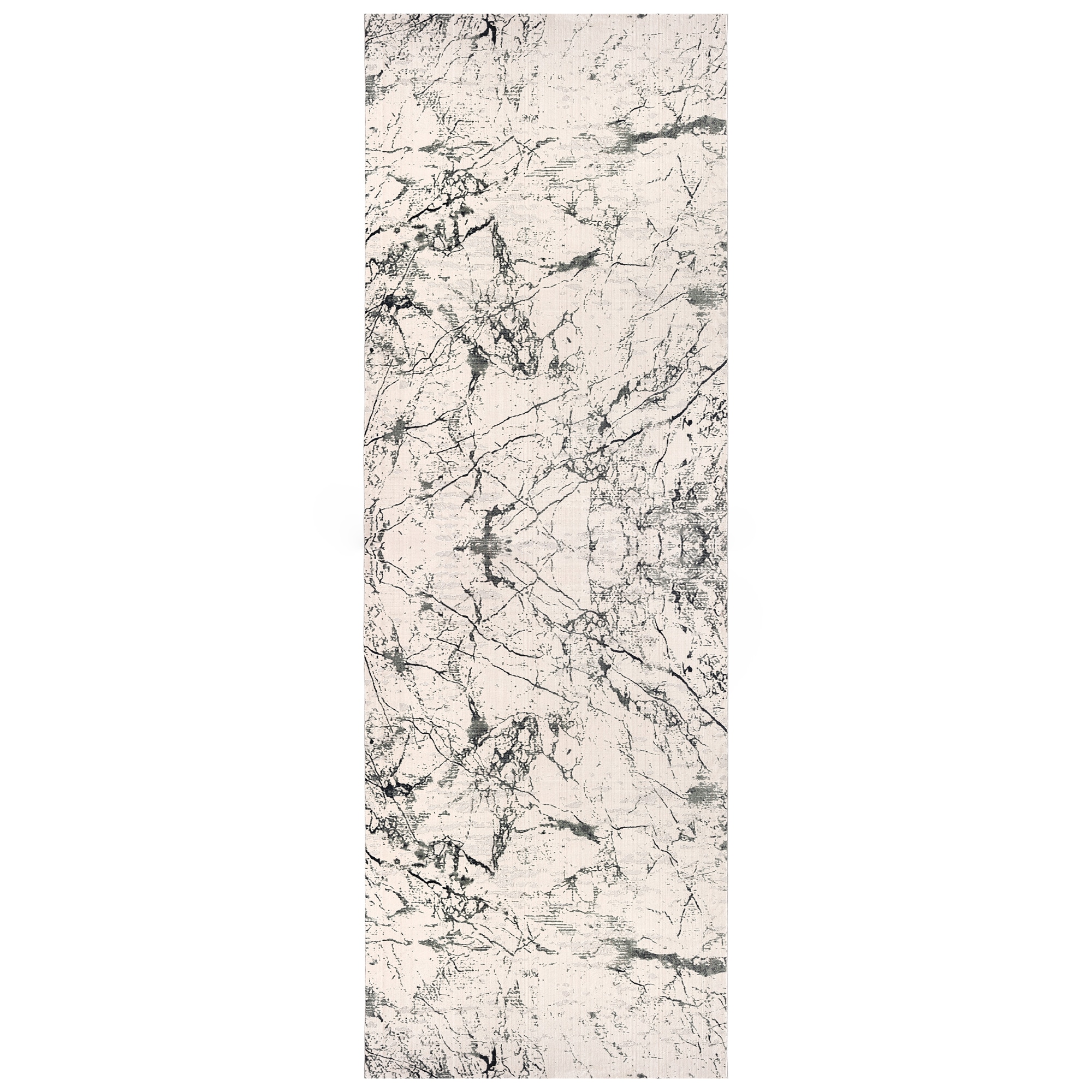 LR Home 6200A2084934J8 2 x 7 (ft) Loomed Polyester Ivory Rectangular Indoor Abstract Runner rug