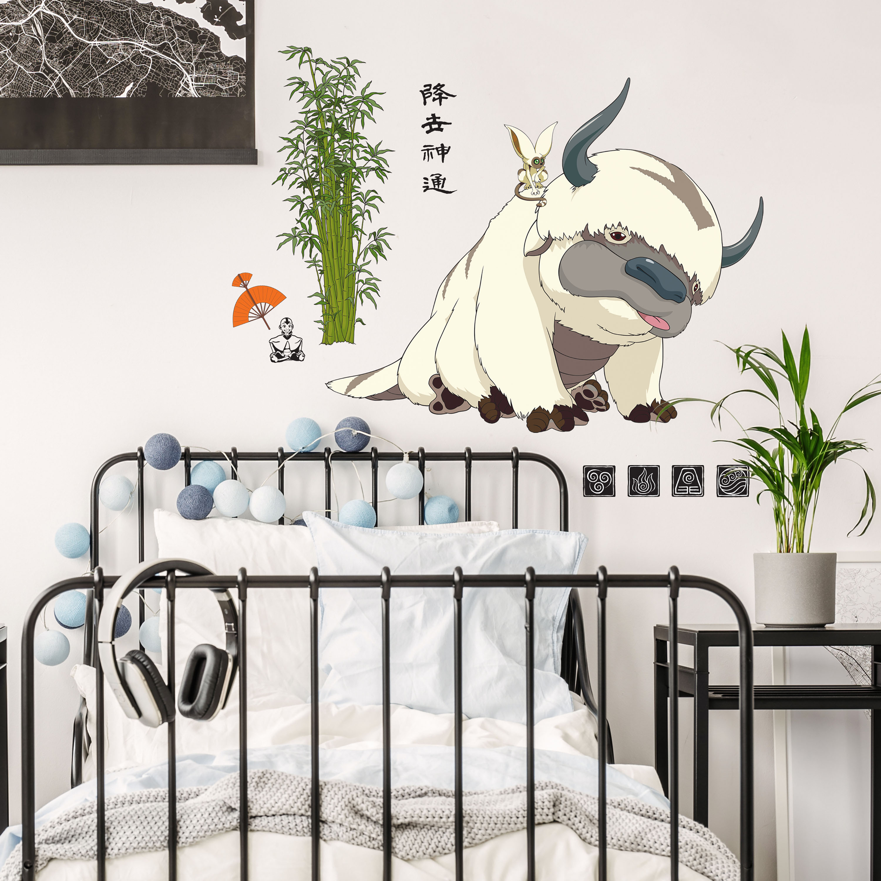 Avatar Appa Giant Peel & Stick Kids' Wall Decals - RoomMates: Character Wall Stickers, Self-Adhesive, 14 Pieces