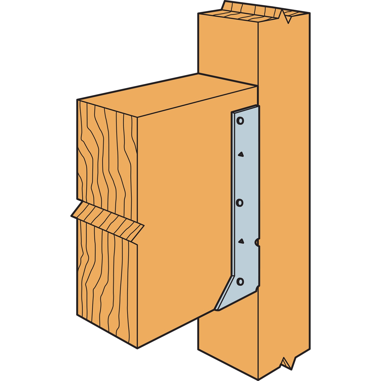 Simpson Strong-Tie ZMAX 4 x 12 Concealed Flange Face Mount Joist