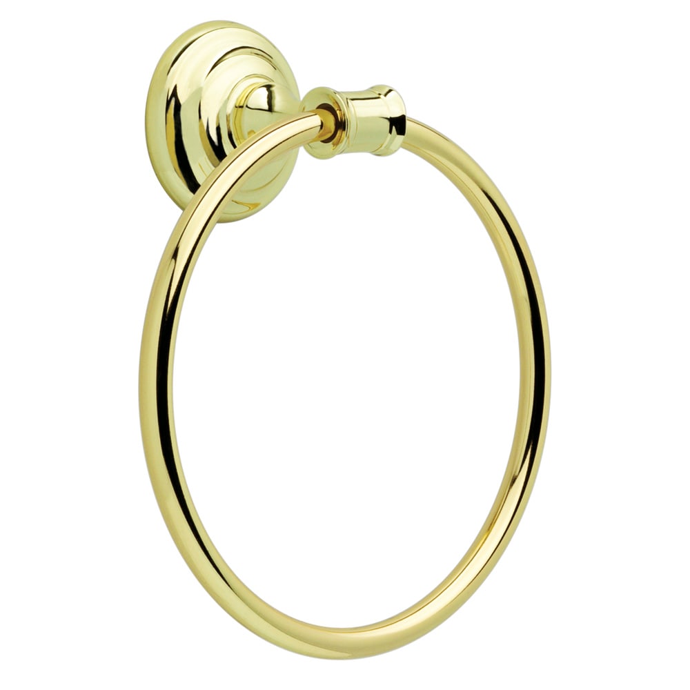 Delta Oakley Polished Brass Wall Mount Single Towel Ring at 