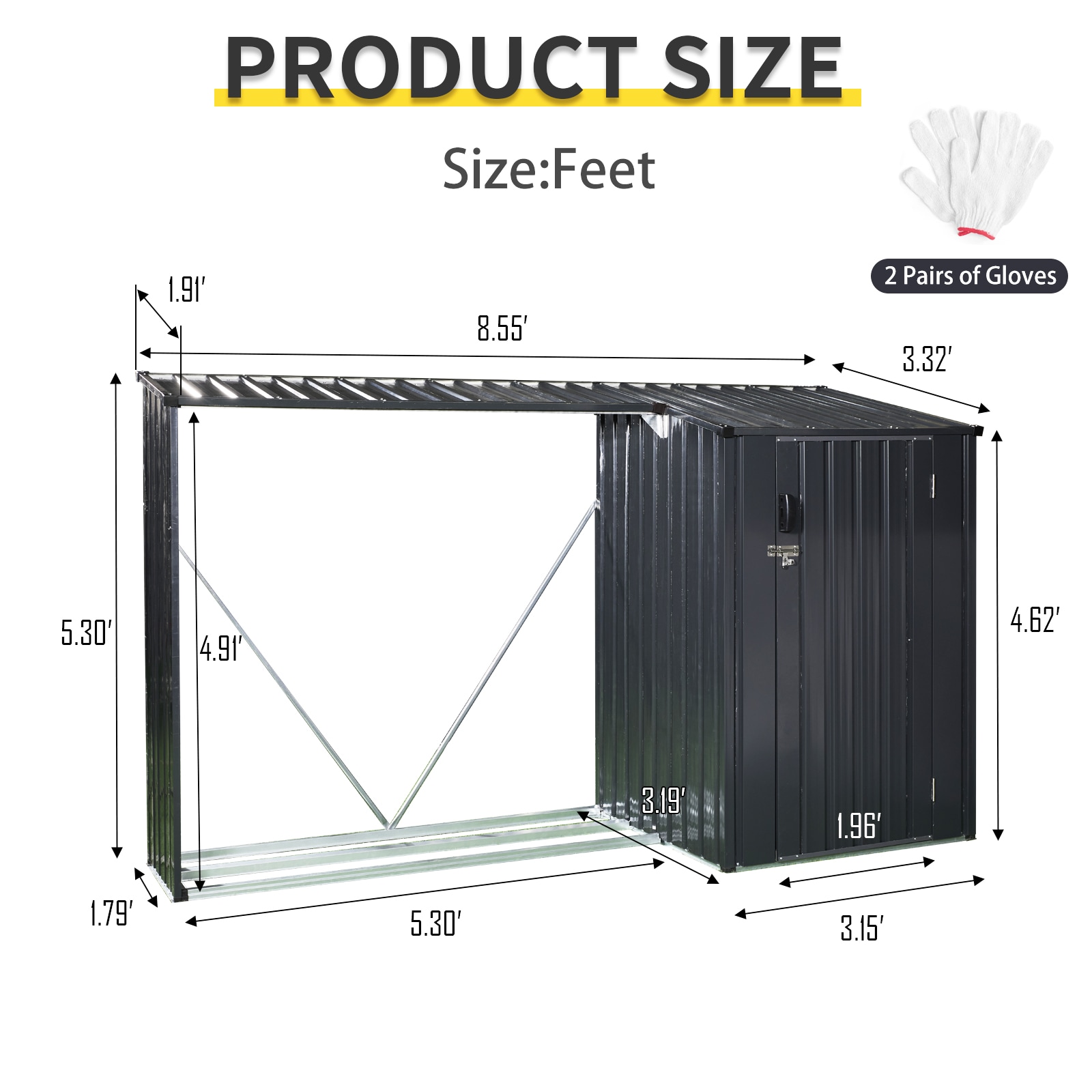 Maocao Hoom JL40P309825 Metal-Storage-Buildings-Sheds - View #4