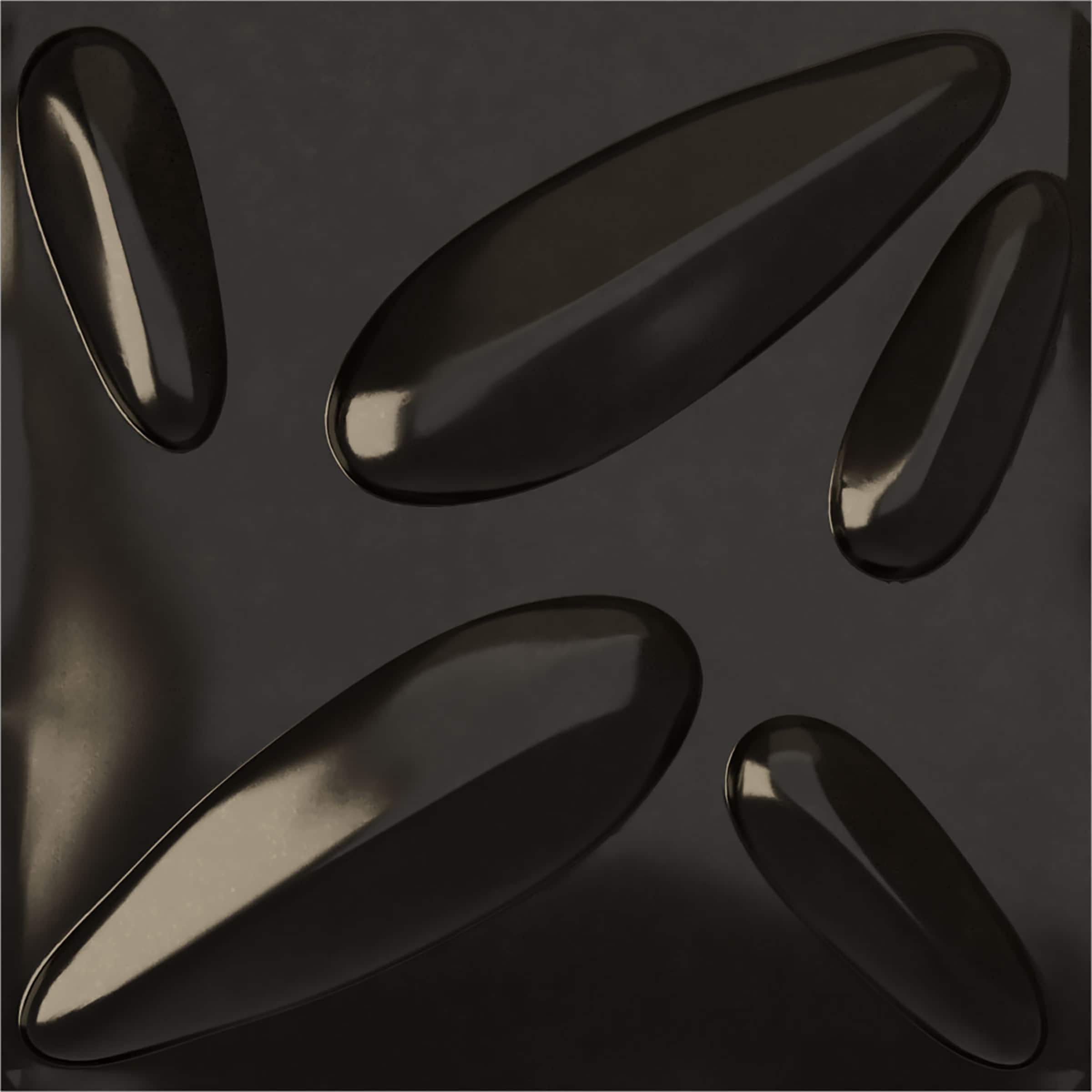 Ekena Millwork WP20X20PLECA 19-5/8-in x 19-5/8-in Embossed Paintable/Stainable Black PVC Wall Panel (