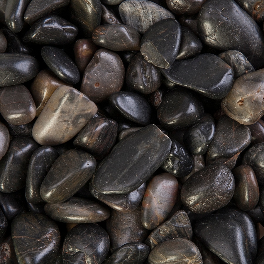Black Pebbles for Plants 18lb 1- 1.5 Aquarium Gravel Decorative Polished  Stones Natural River Rocks for Fish Tank