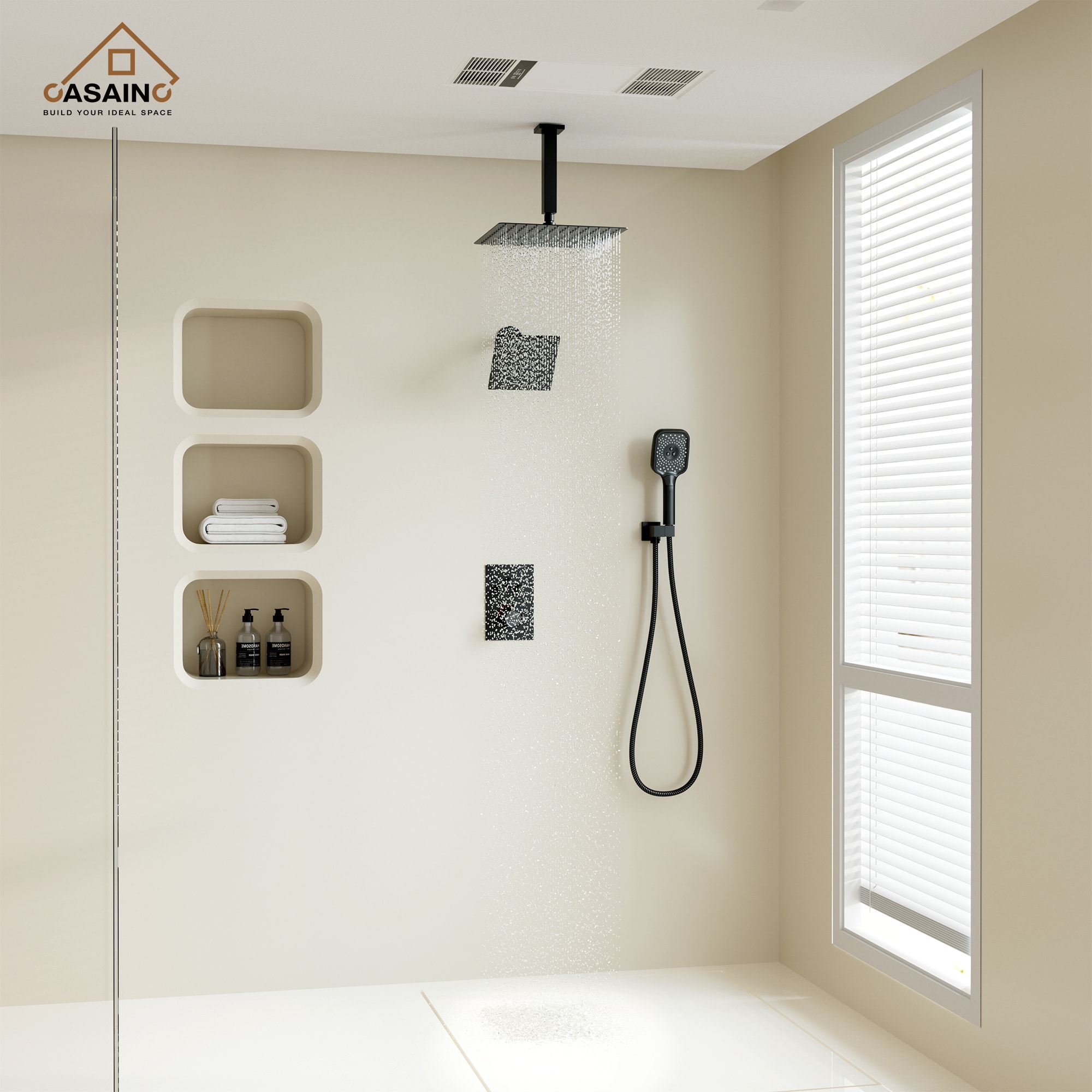 CASAINC CS6222-12MB Showerhead-Bar-Panels - View #3