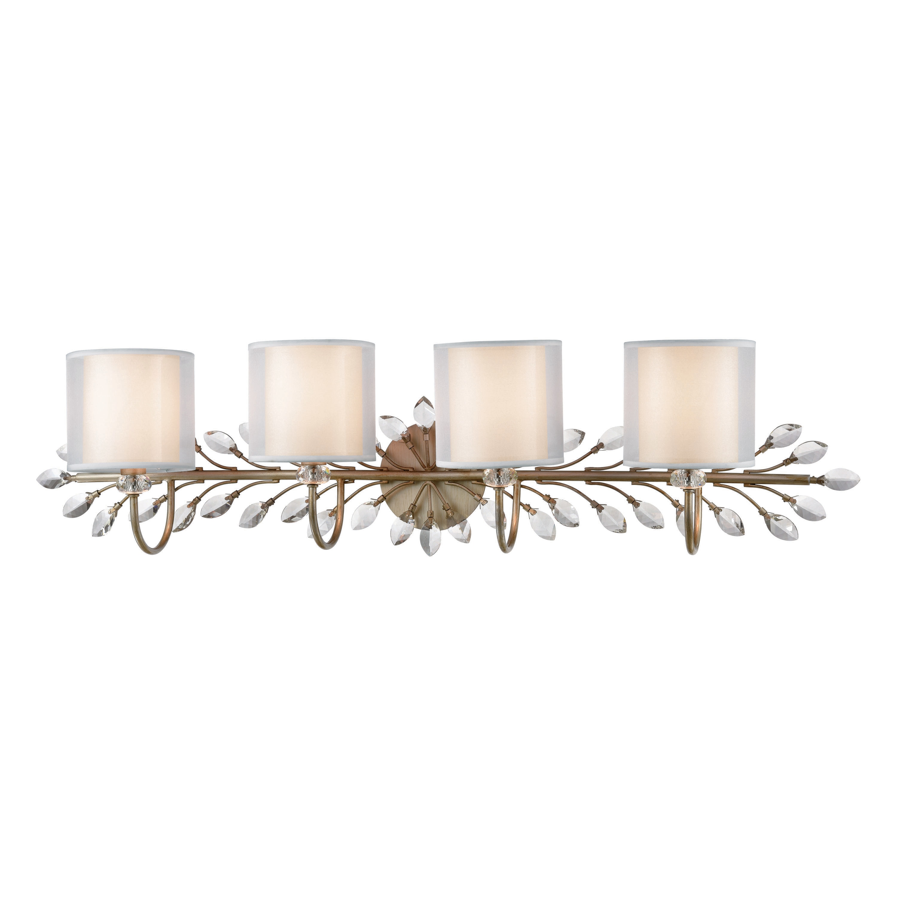 Westmore by ELK Lighting LWVL-220308078 Naples 42-in 4-Light Aged Silver LED Traditional Vanity Light