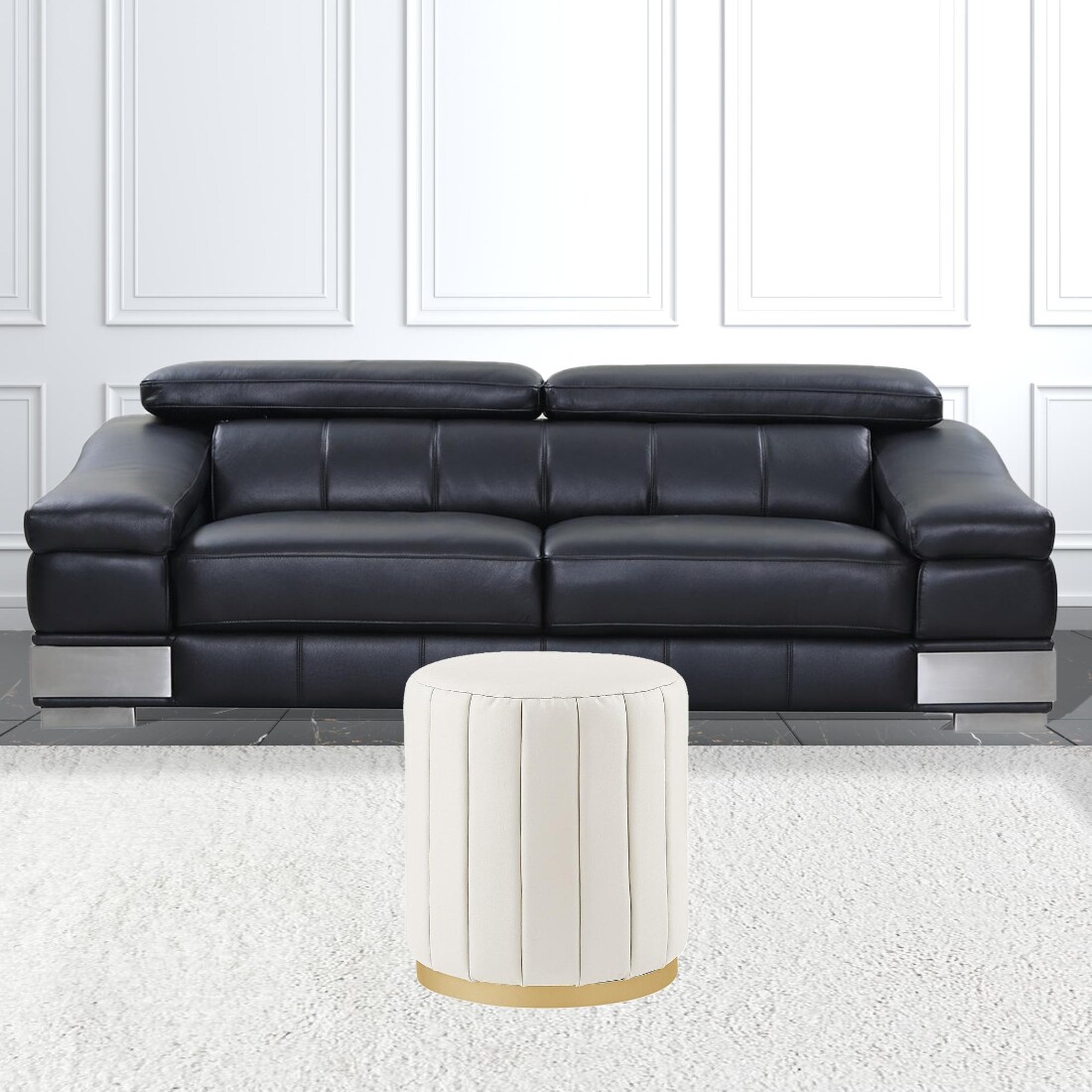 HomeRoots 4000487742 Indoor-Ottomans - View #2