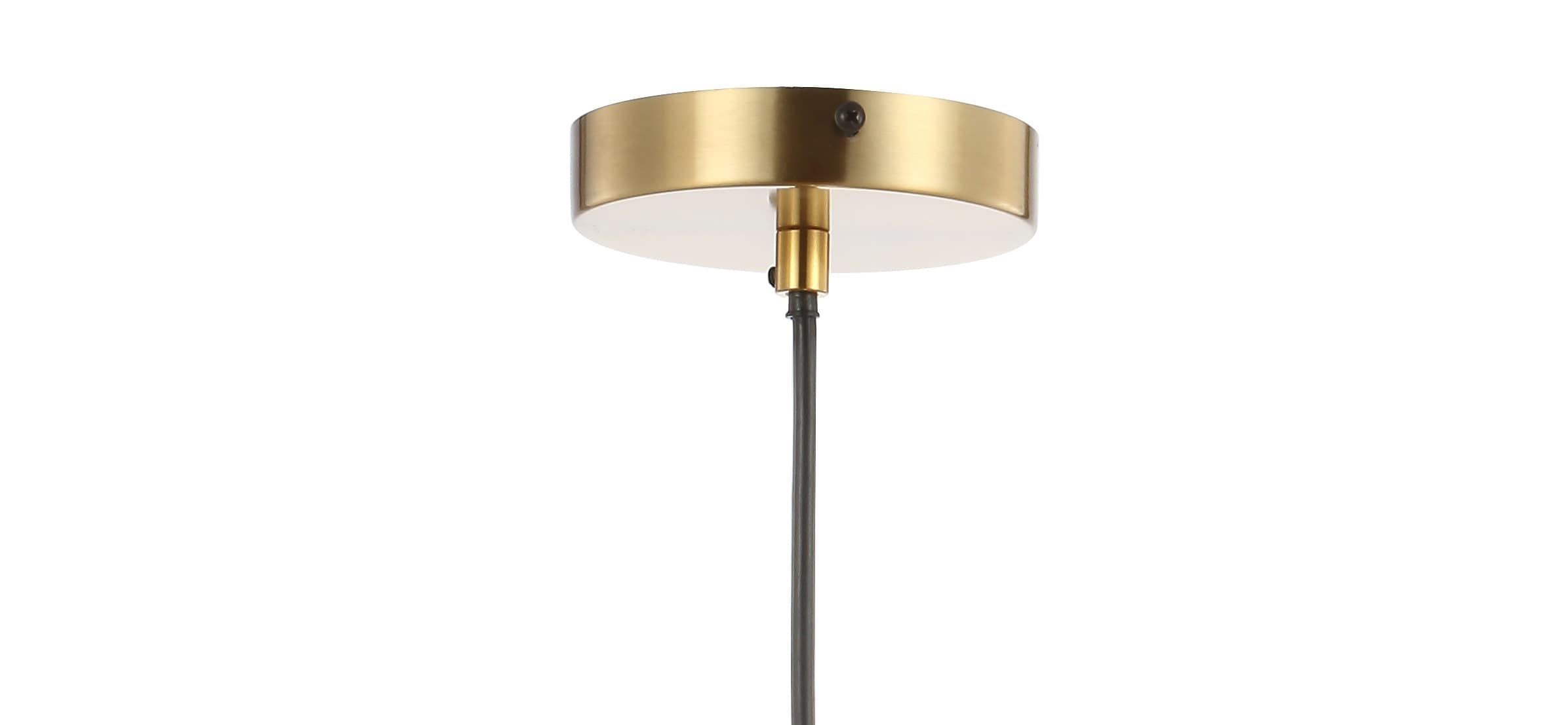 Colin 9.75" Brass Gold Adjustable LED Glass Globe Pendant