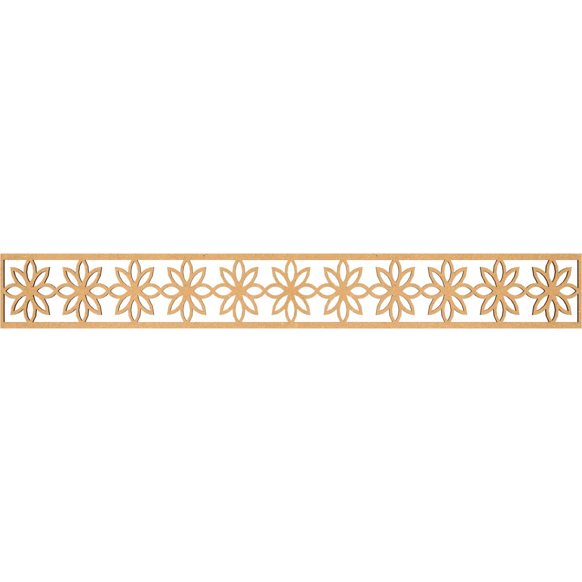Ekena Millwork MLDA06X46DASMF Daisy Fretwork Flat Trim 6-in x 3.86-ft Brown Unfinished 2157702 Pierced Wall Panel Moulding