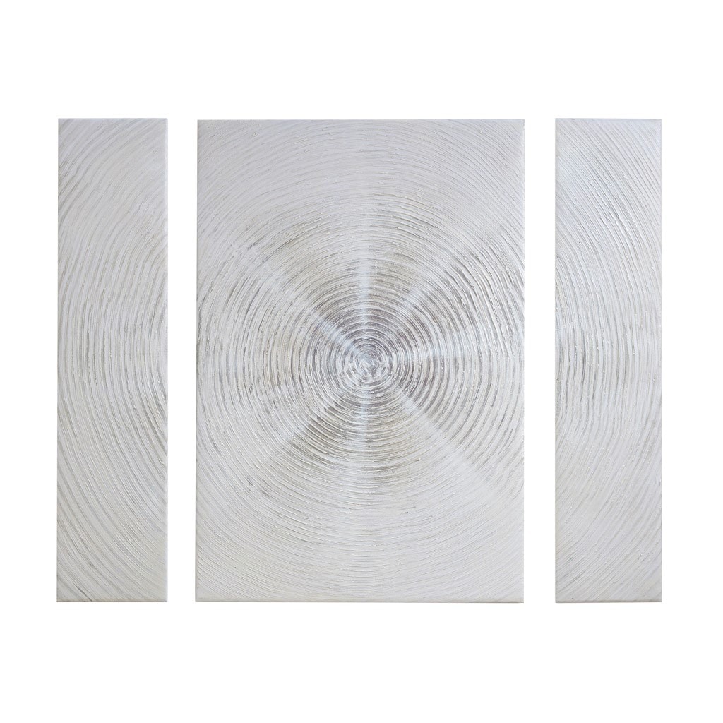 Gracie Mills GRACE-1510-C59II Louisa Hand Embellished Abstract 3-piece Canvas Wall Art Set