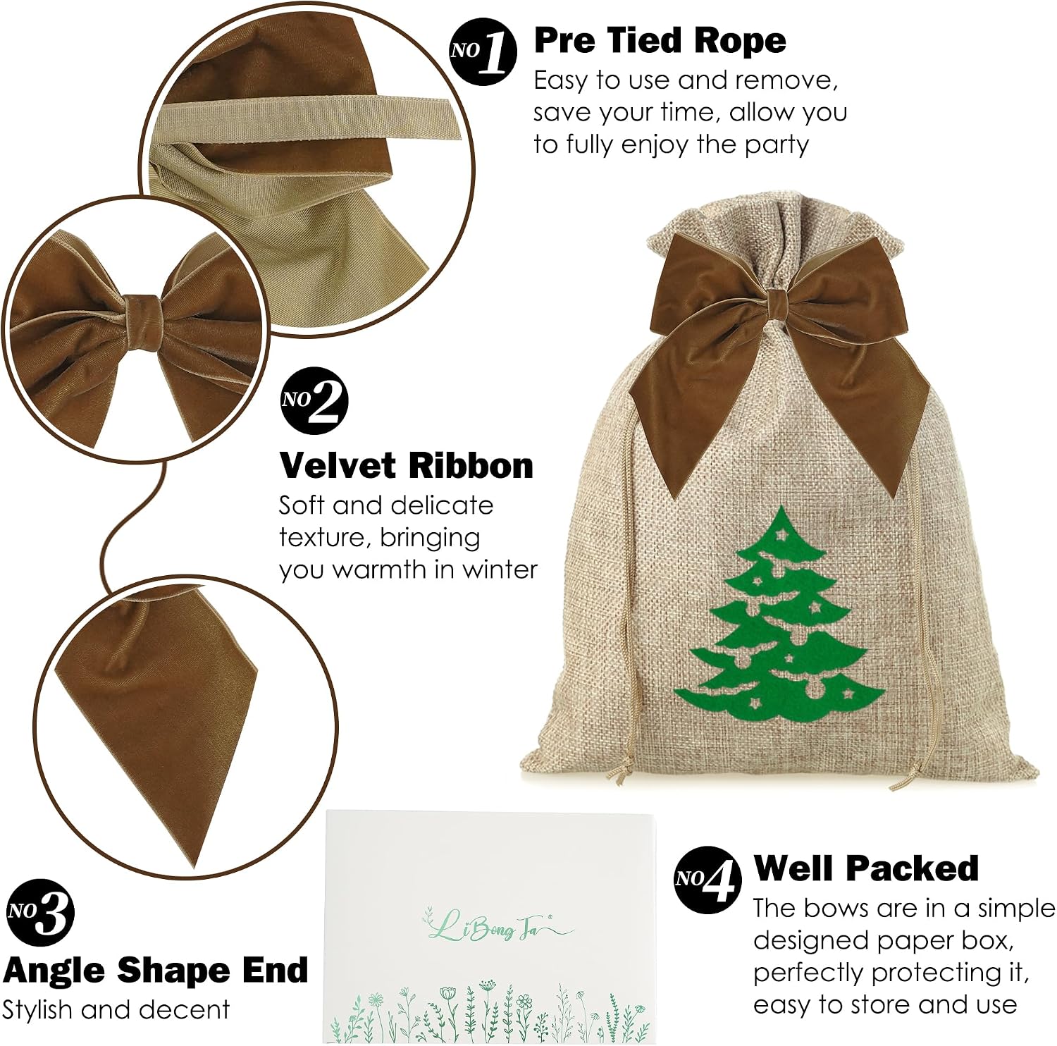 LIBONGTA C-AM-B0DBHD14GF Decorative-Bows-Ribbon - View #3