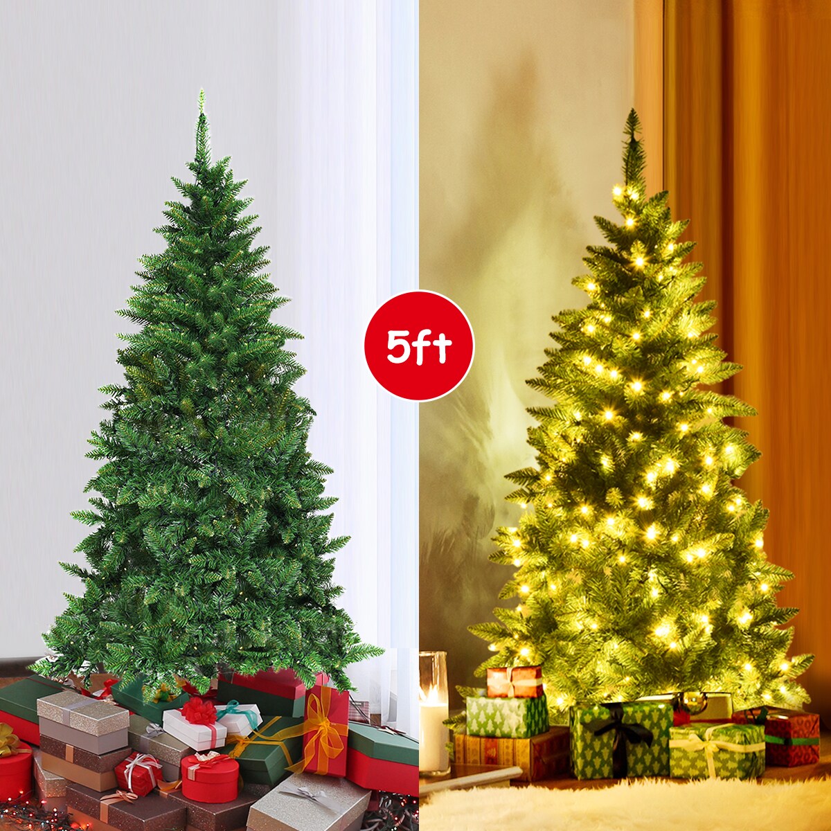 Goplus GYM03828 Artificial-Christmas-Trees - View #3